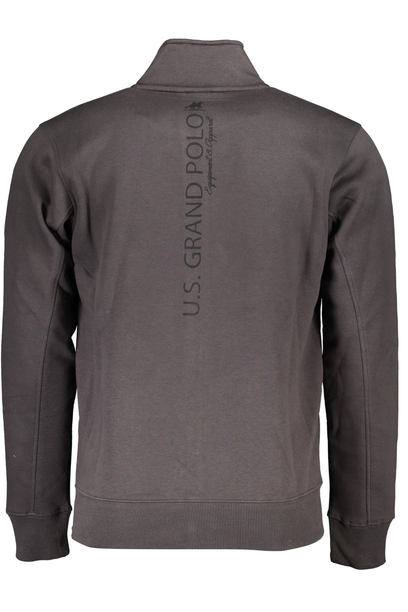 US GRAND Herren-Sweatshirt mit Reißverschluss, schwarz Grau