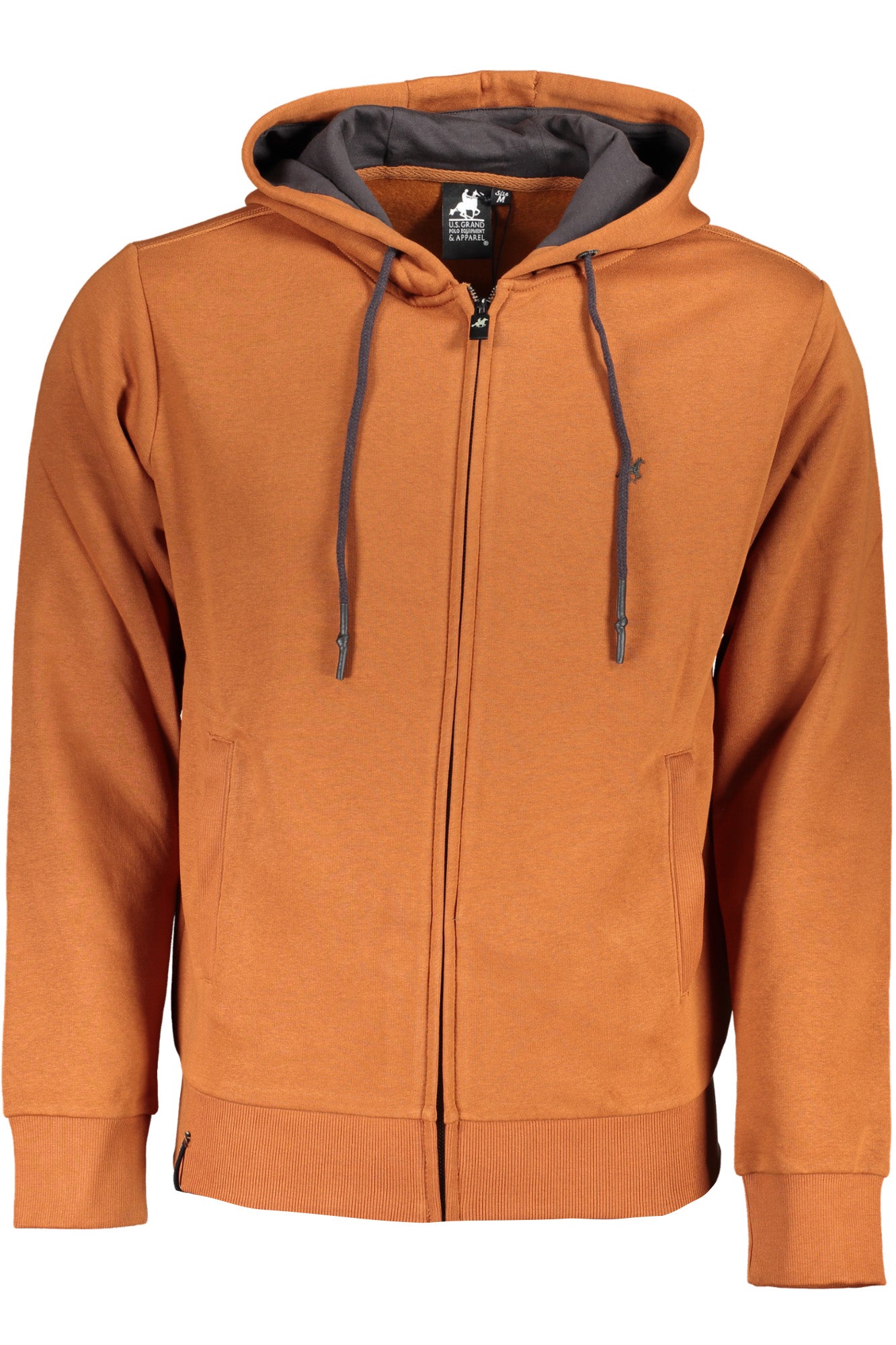 U.S. GRAND Herren Sweatshirt – Hoodie, mit Taschen Braun