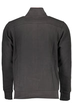 US GRAND Herren-Sweatshirt mit Reißverschluss, schwarz