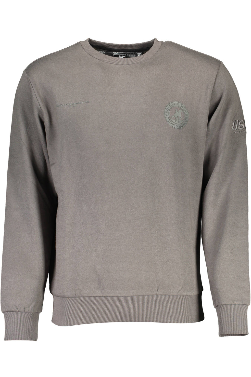 US GRAND Herren-Sweatshirt mit Reißverschluss, grau