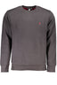 US GRAND Herren-Sweatshirt mit Reißverschluss, grau