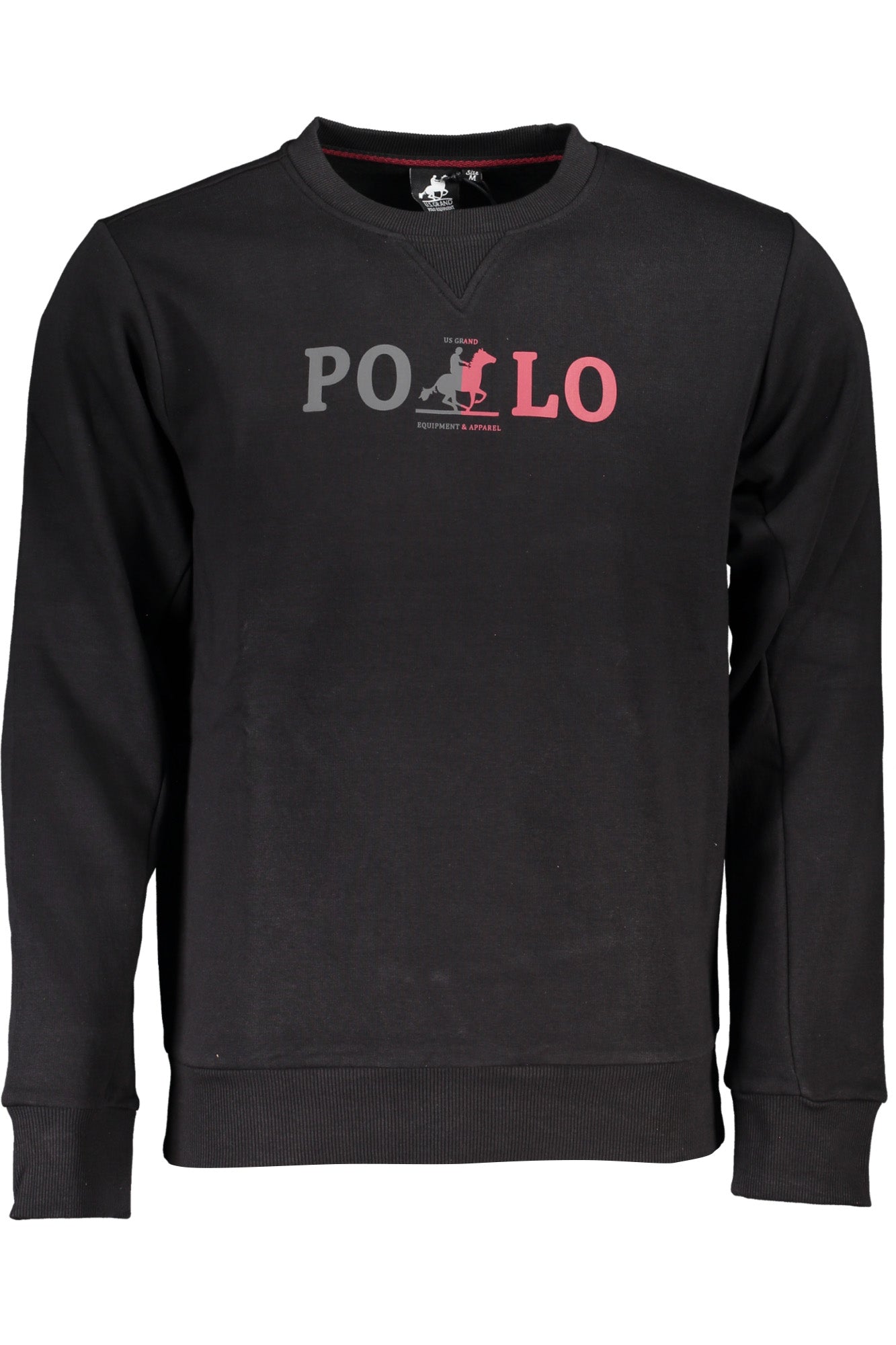 US GRAND Herren-Sweatshirt mit Reißverschluss, schwarz Schwarz