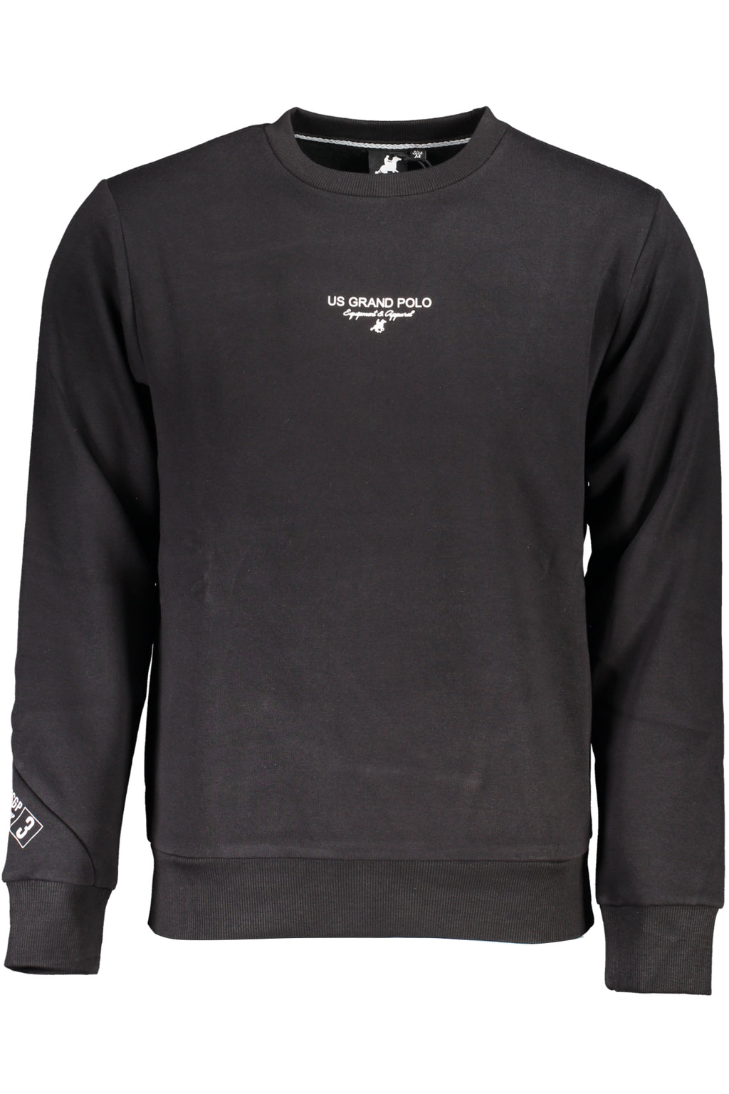 US GRAND Herren-Sweatshirt mit Reißverschluss, schwarz