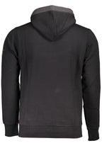 US GRAND Herren-Sweatshirt mit Reißverschluss, schwarz