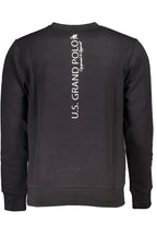 US GRAND Herren-Sweatshirt mit Reißverschluss, schwarz
