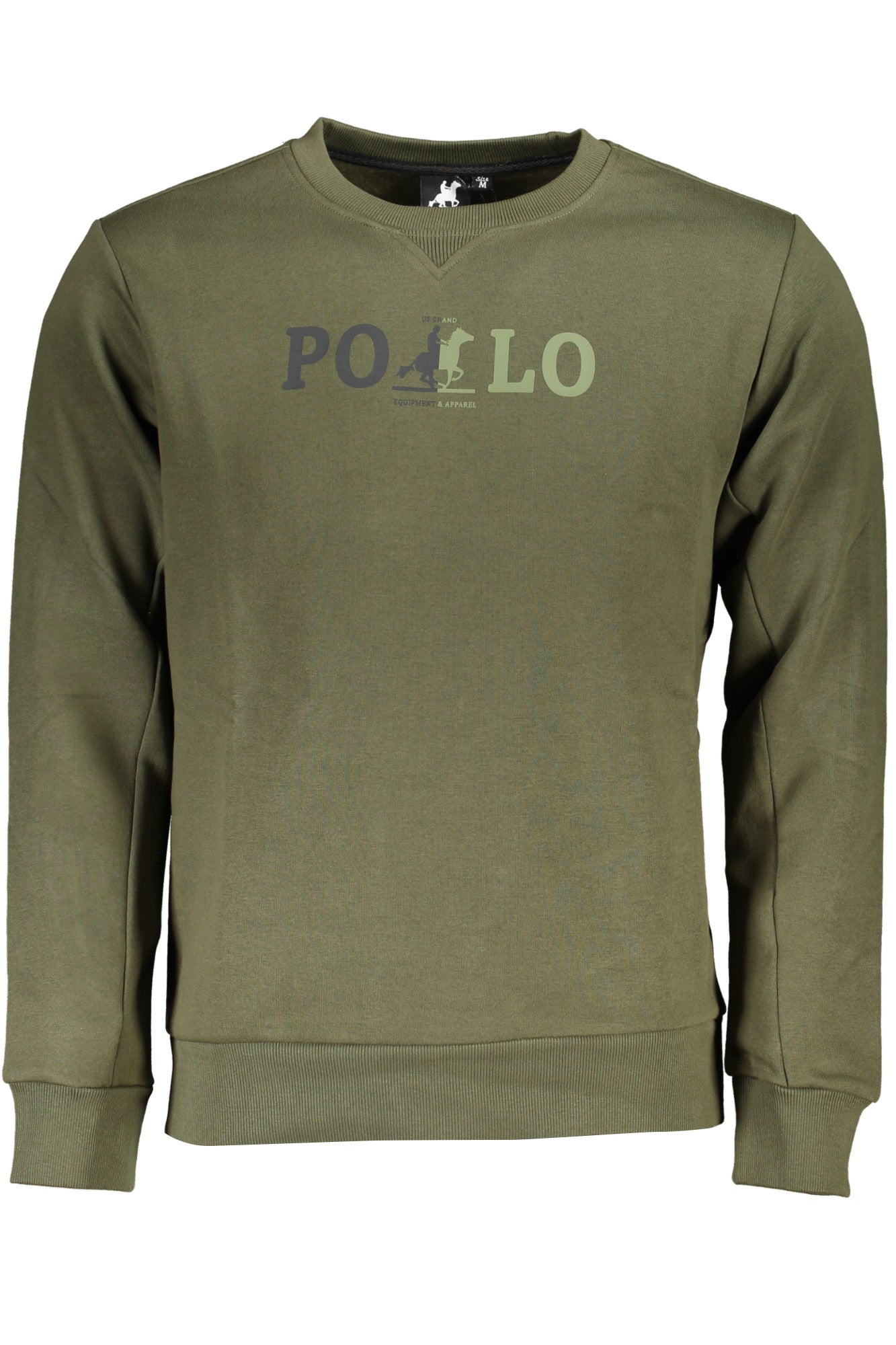 US GRAND Herren-Sweatshirt mit Reißverschluss, schwarz Grün