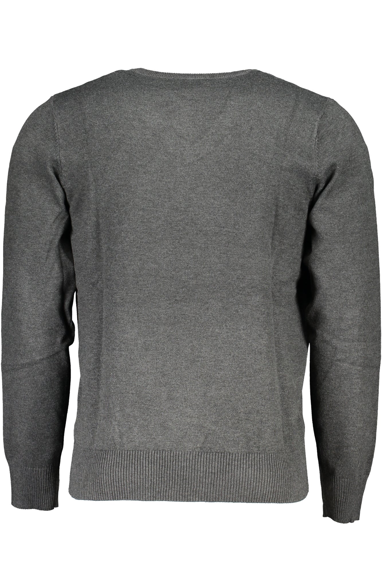 U.S. GRAND Herren Trikot Grau – Übergroßer V-Ausschnitt Pullover mit Logo-Stickerei Grau