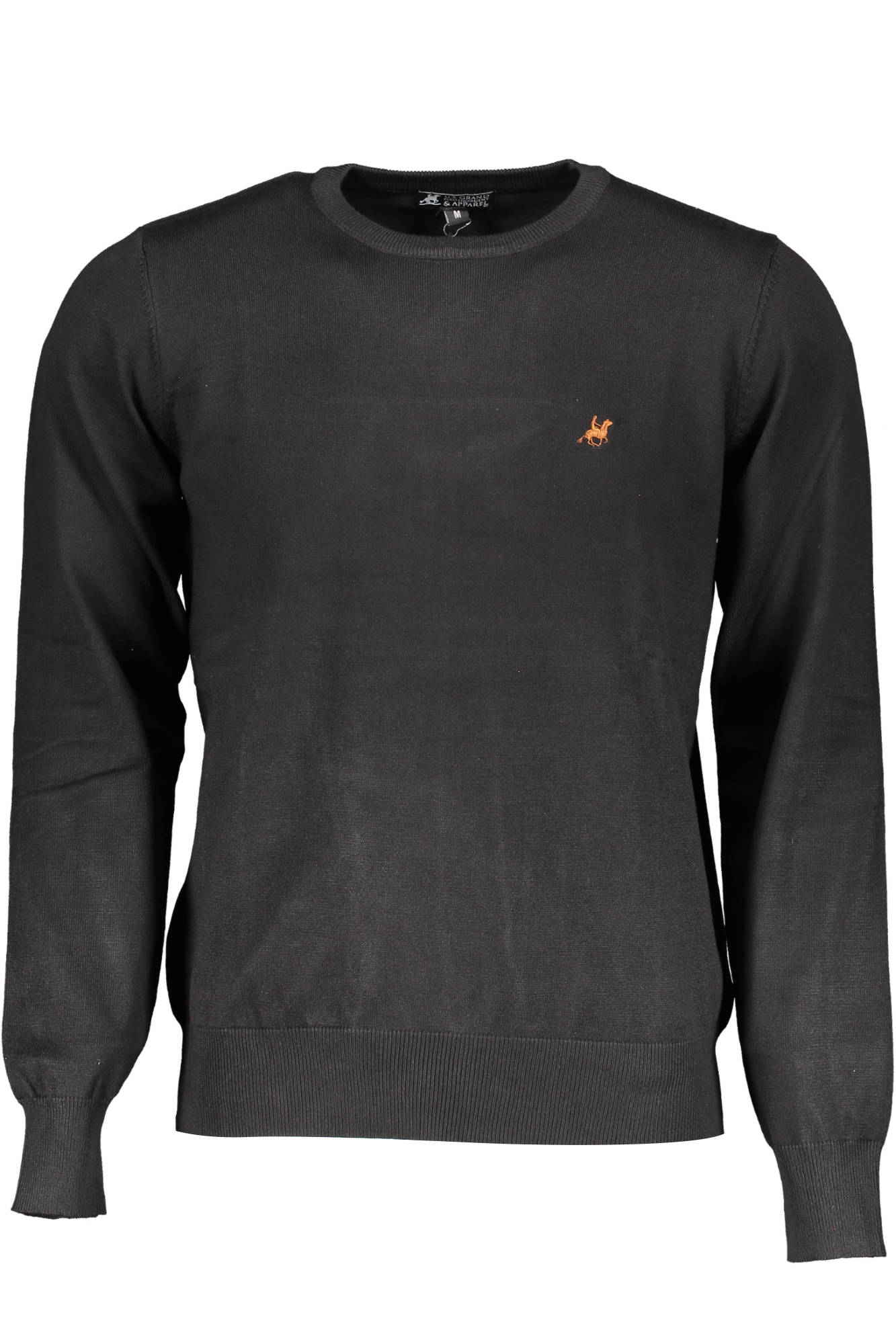 U.S. GRAND Herren Trikot Schwarz – Langärmlig mit Logo-Stickerei für Herbst/Winter Schwarz
