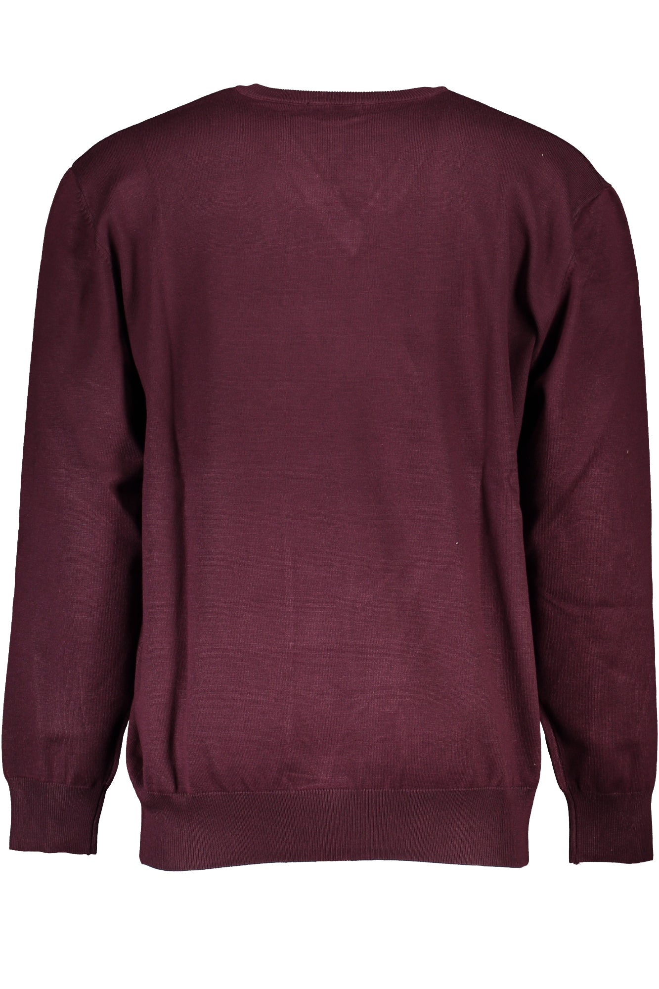 U.S. GRAND Herren Trikot Grau – Übergroßer V-Ausschnitt Pullover mit Logo-Stickerei Rot