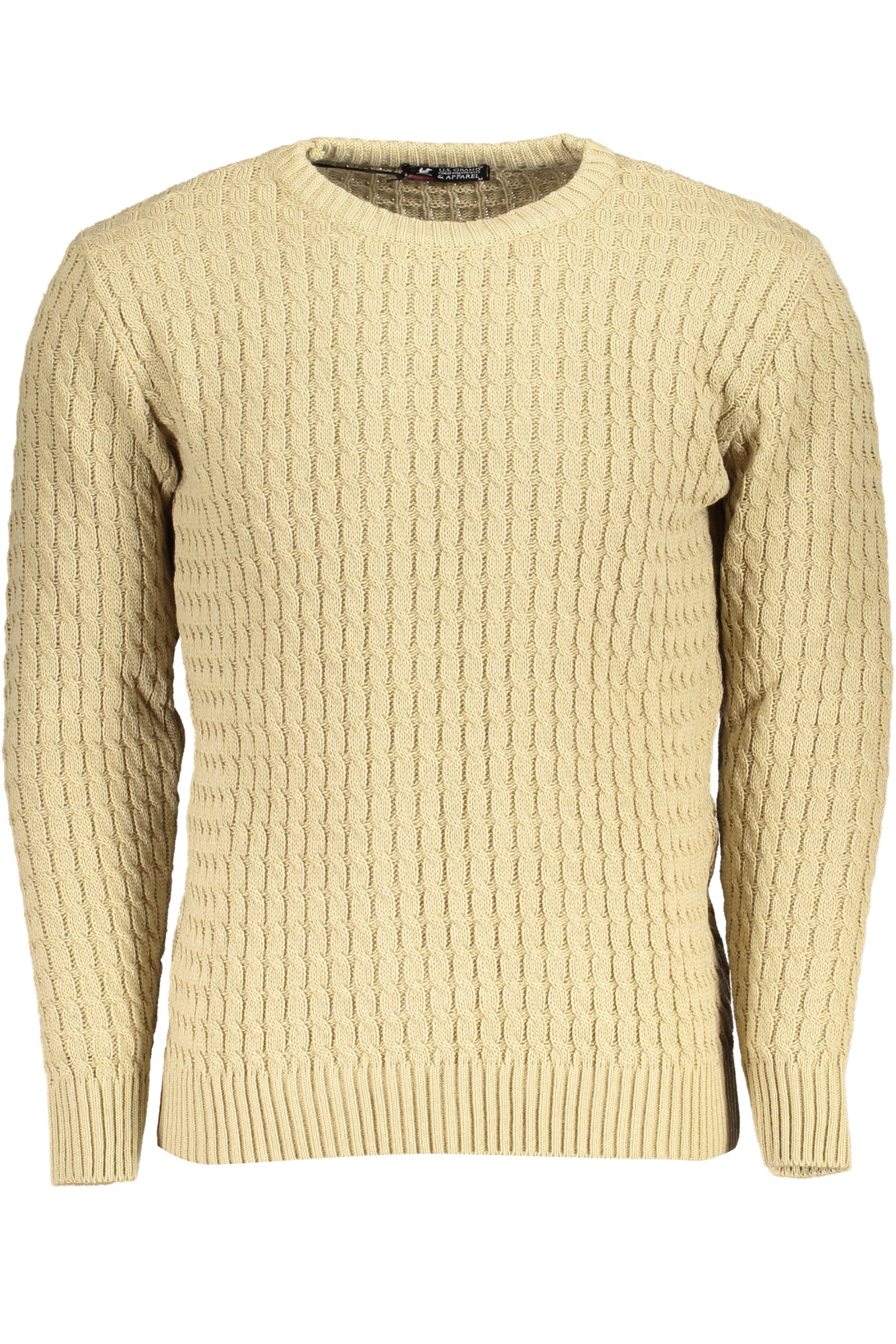 U.S. GRAND Herren Pullover grün – Italienische Qualität für Herbst/Winter Beige