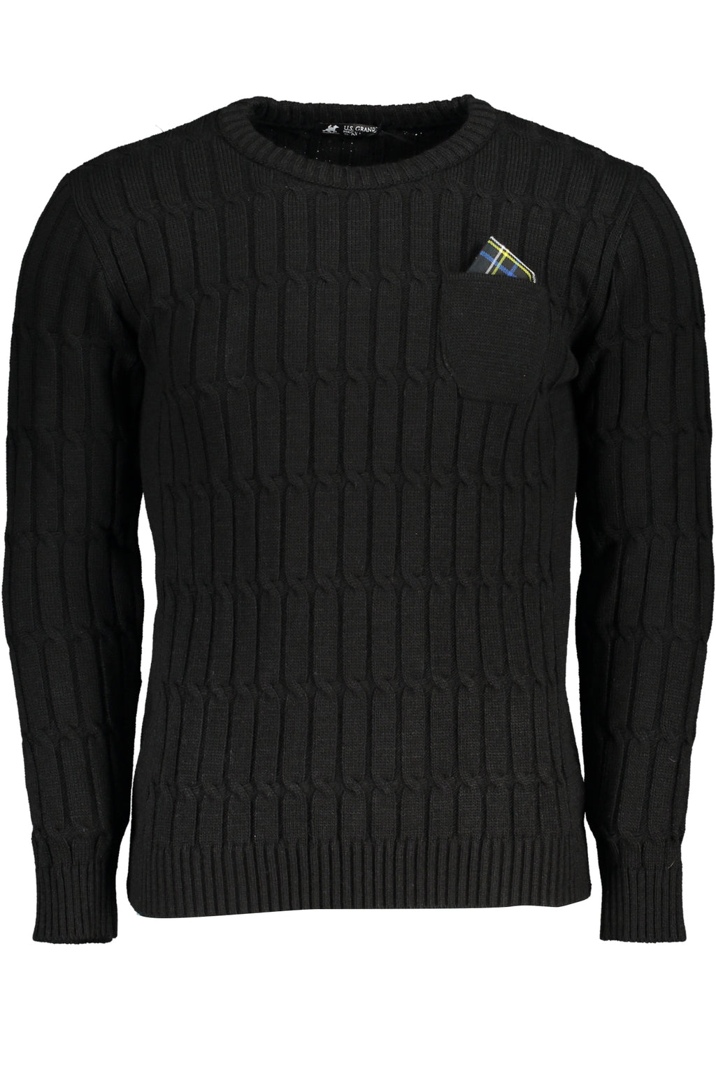 US GRAND Herrenpullover, schwarz