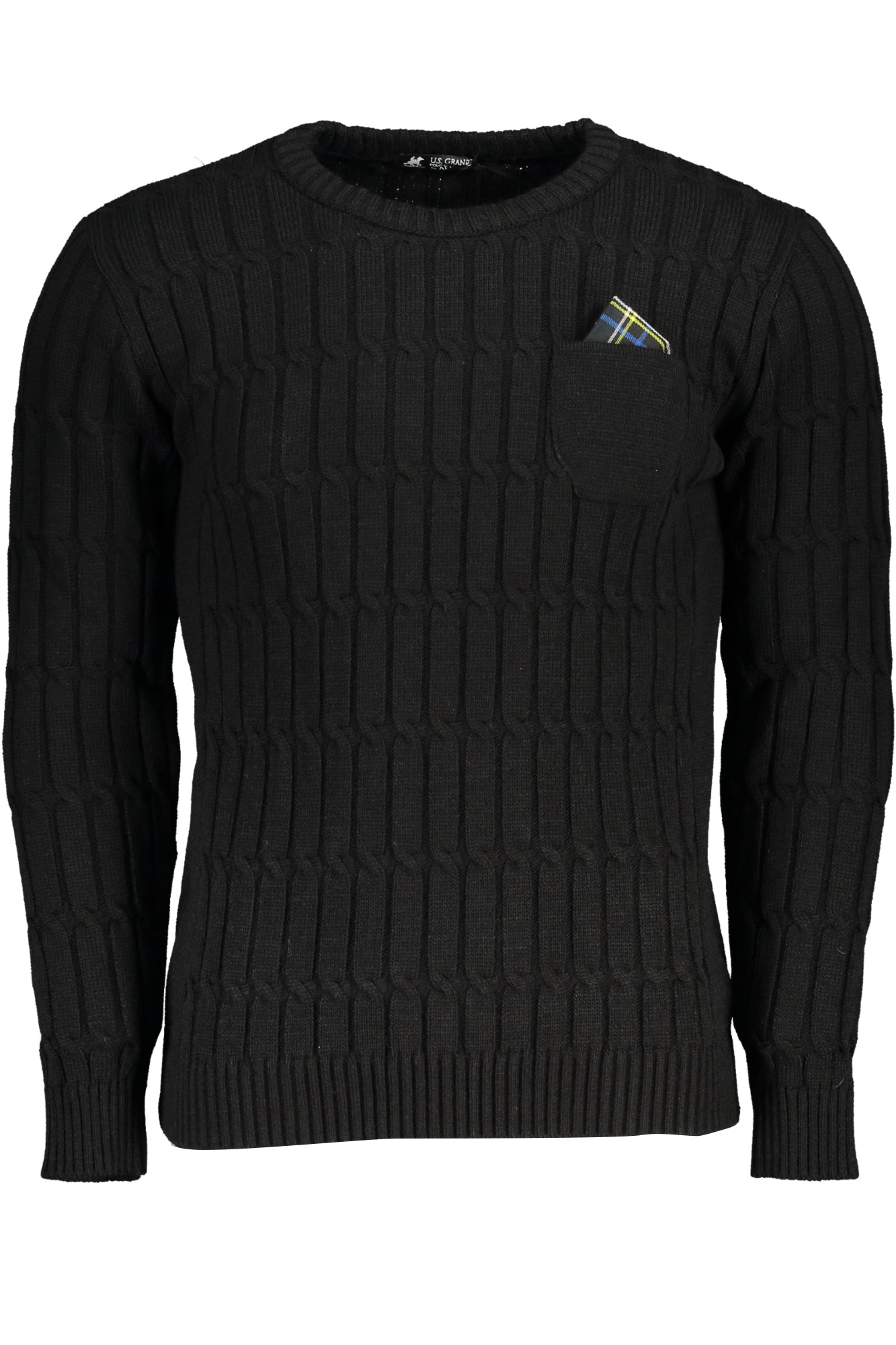 US GRAND Herrenpullover, schwarz