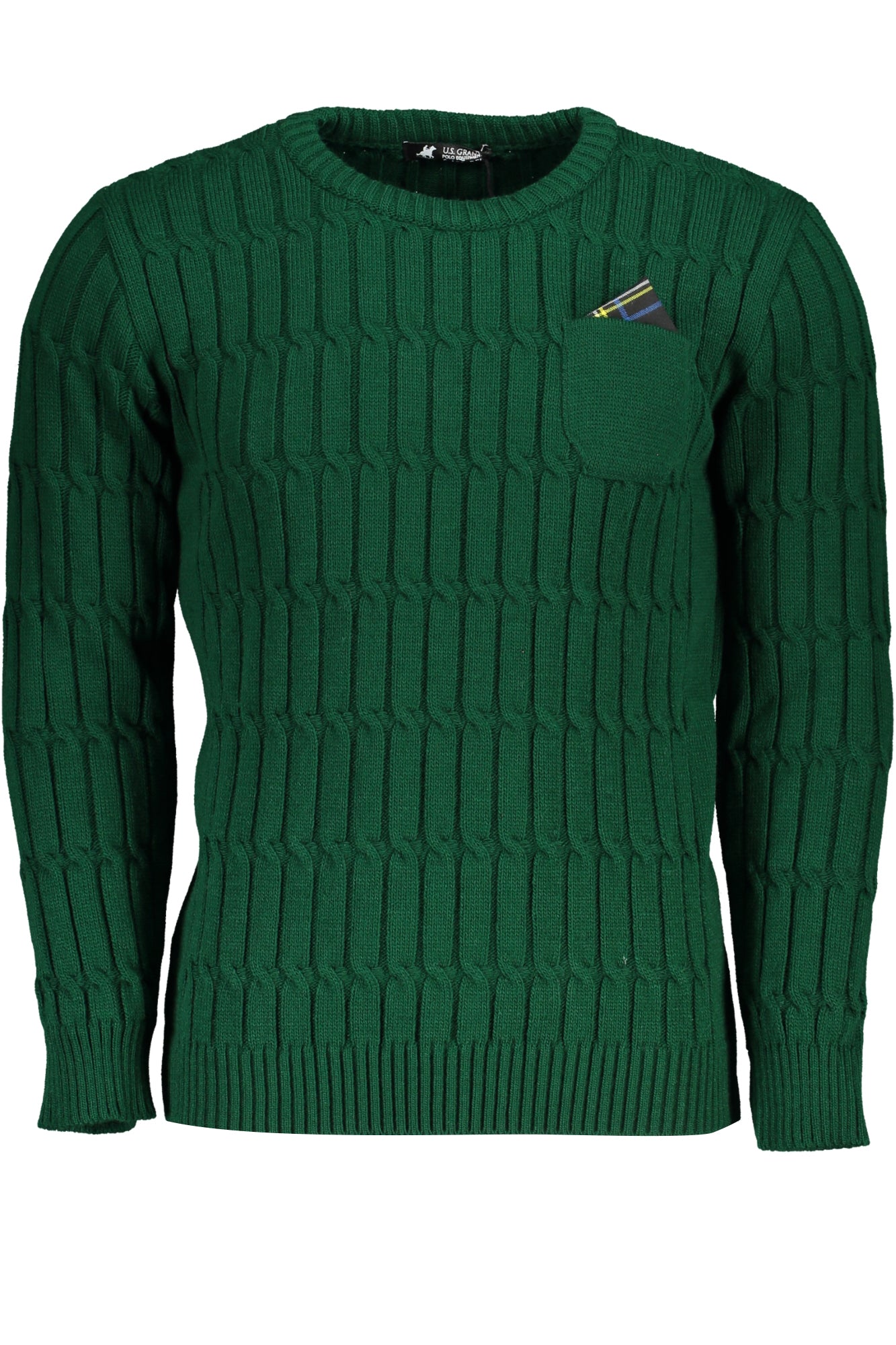 U.S. GRAND Herren Oberteile – Pullover, mit Taschen Grün