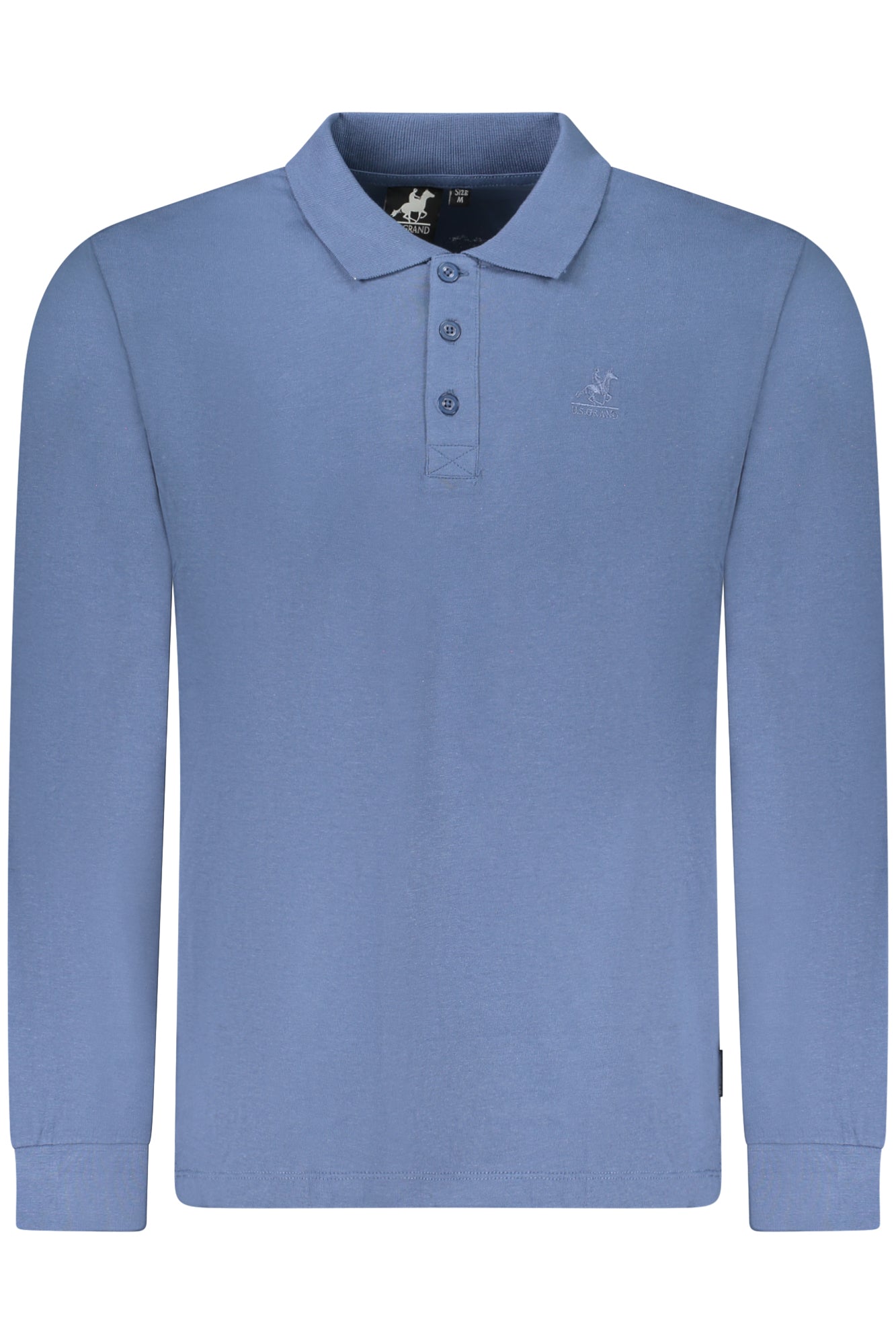 U.S. GRAND Poloshirt Herren – Langärmliges Design in Grün für Herbst/Winter Blau