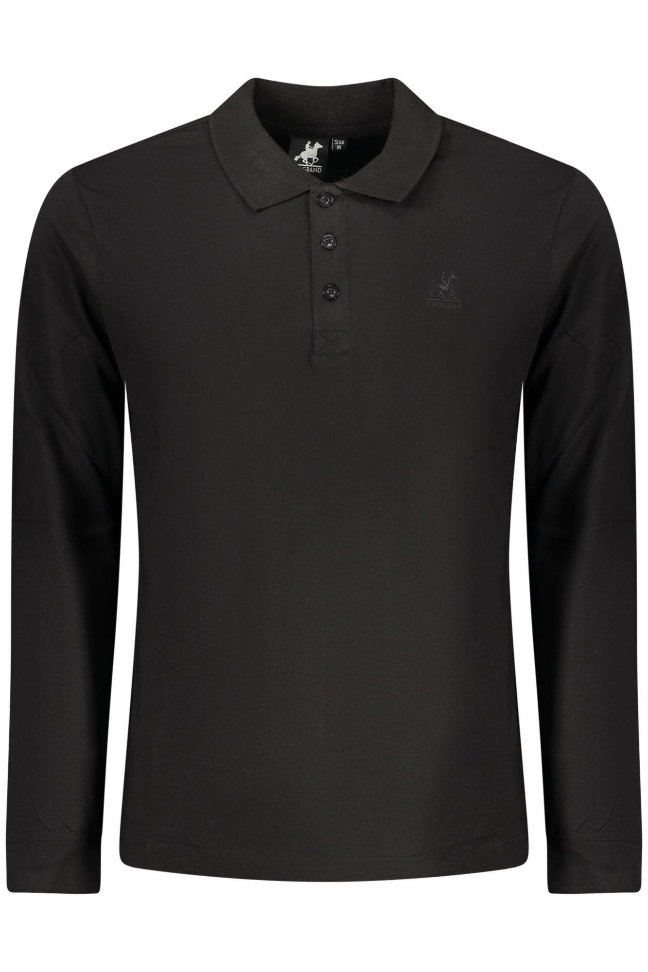 U.S. GRAND Poloshirt Herren – Langärmliges Design in Grün für Herbst/Winter Schwarz