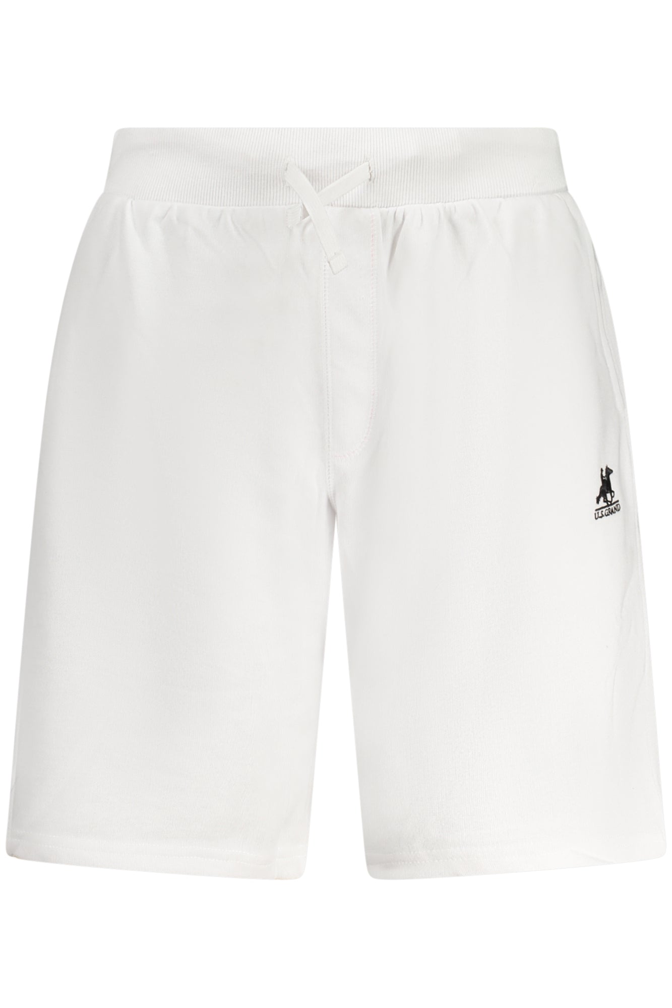 U.S. GRAND Herren Jogginghose – Weiße kurze Hose mit elastischem Bund für Sommer Weiß