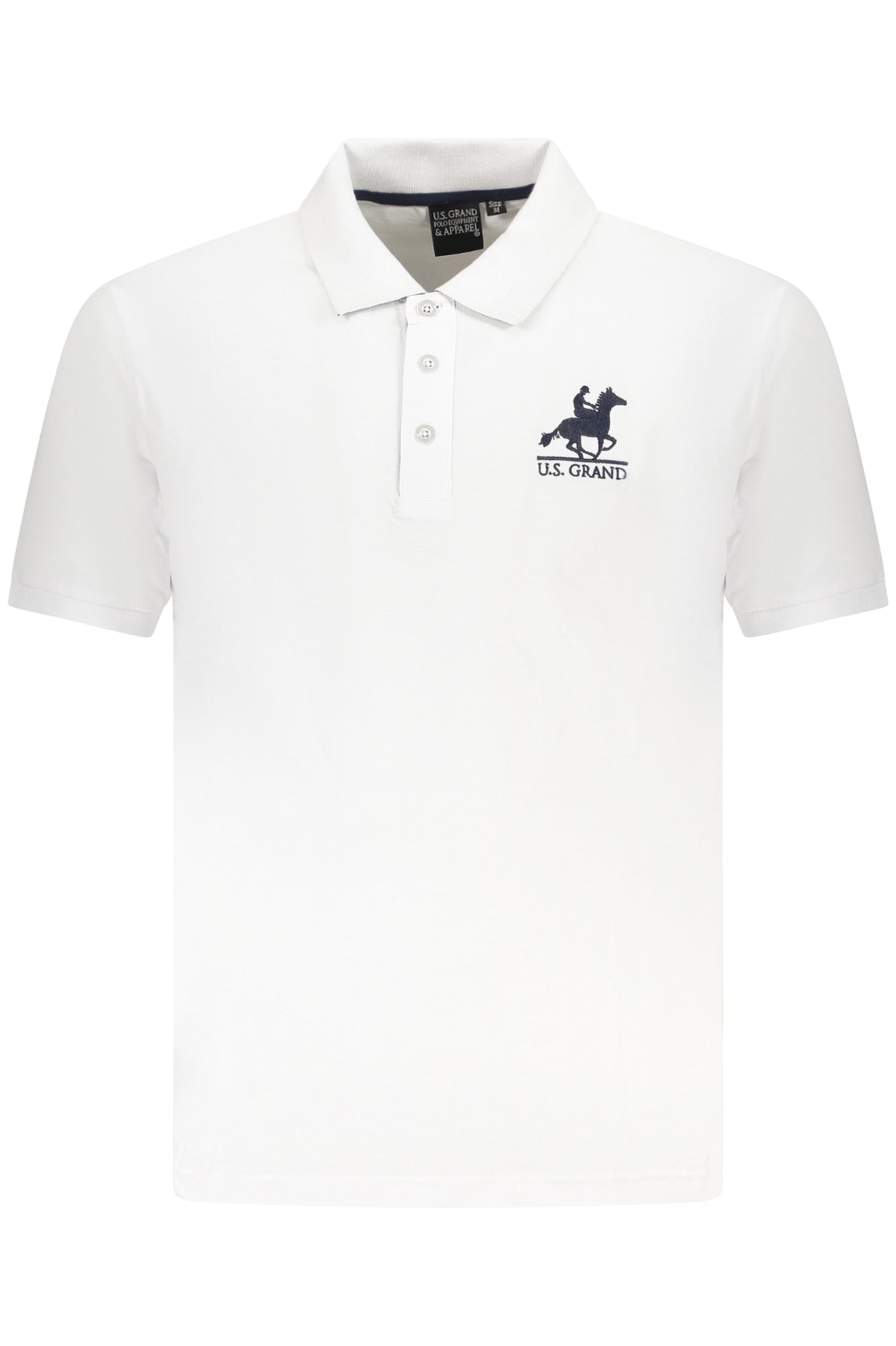 U.S. GRAND Poloshirt Herren Schwarz – Klassisches Polo aus 100% Baumwolle Weiß