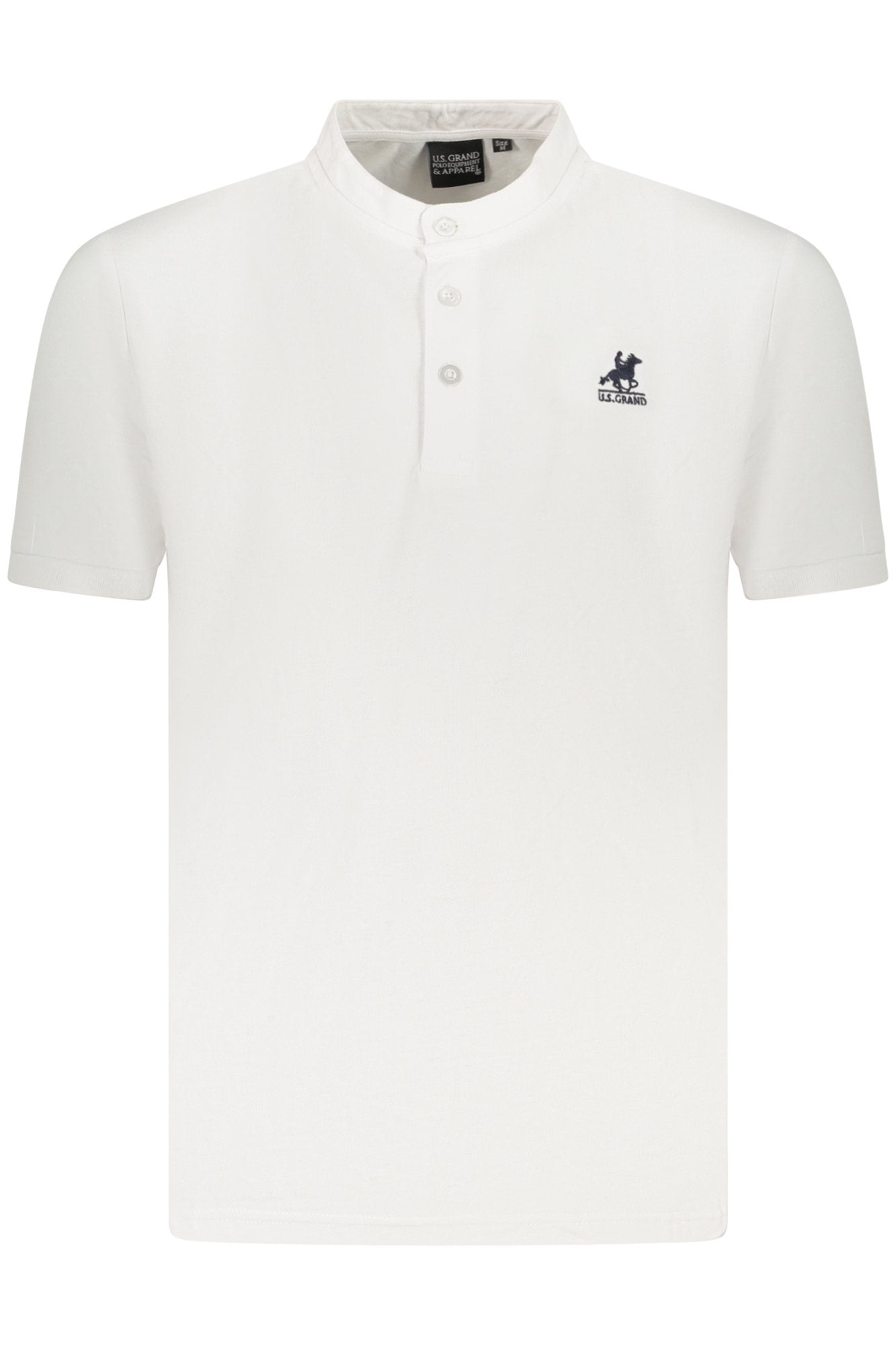 U.S. GRAND Poloshirt Herren – Kurzarm Blau mit Stickerei | soulluna.de Weiß