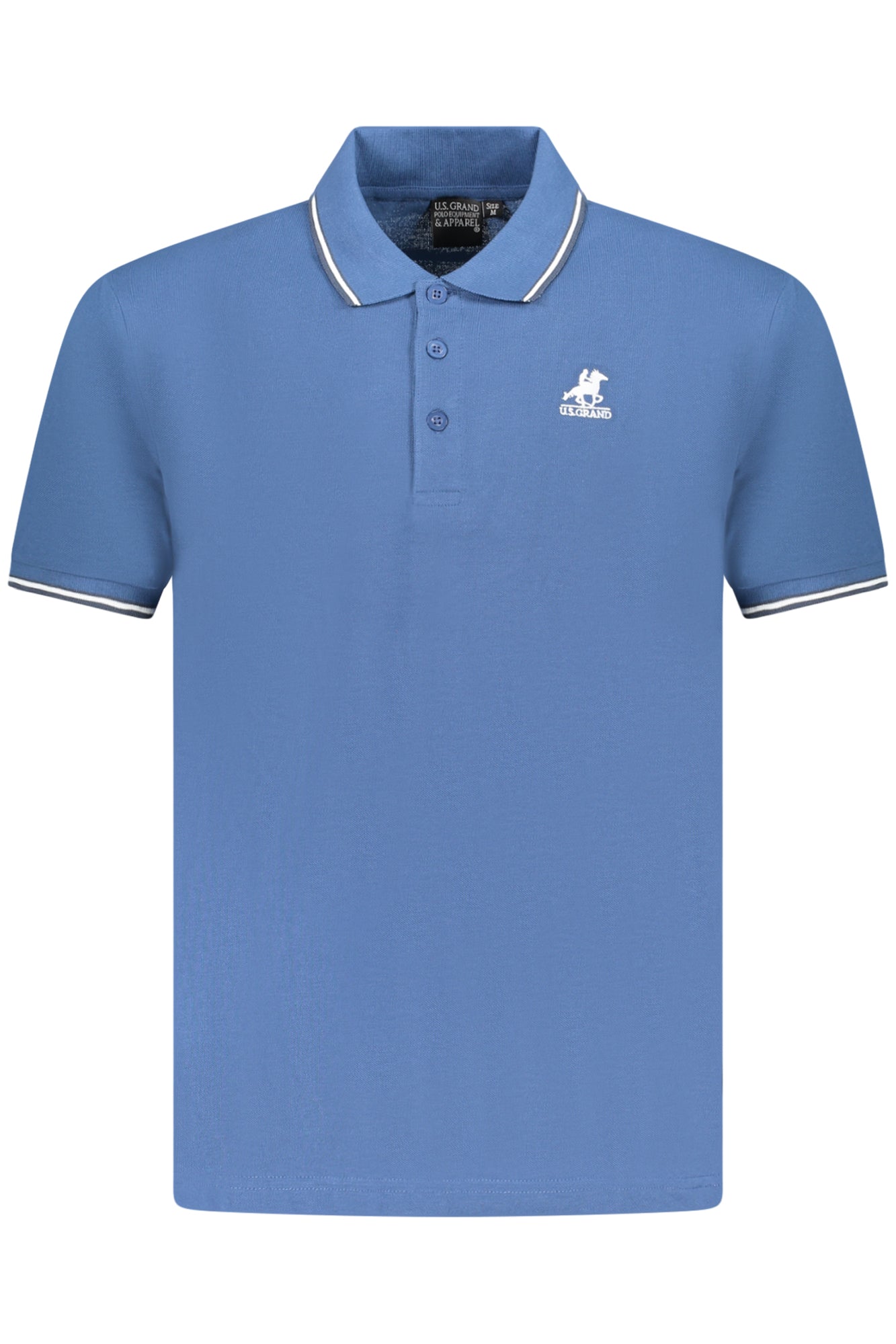 U.S. GRAND Poloshirt Herren – Klassisches Polo mit Logo-Stickerei in Schwarz Blau