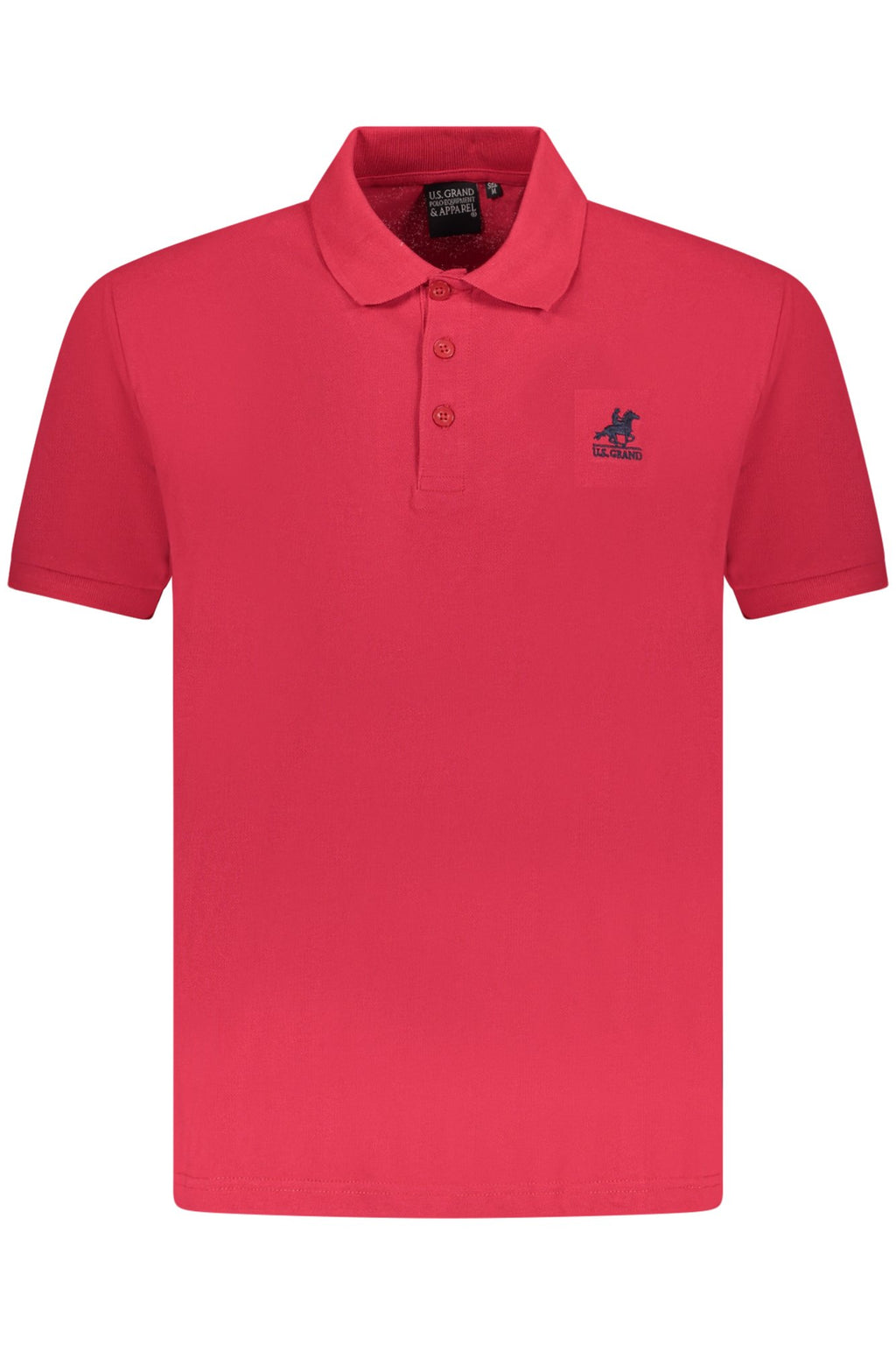 US GRAND Herren-Poloshirt mit kurzen Ärmeln, Rot