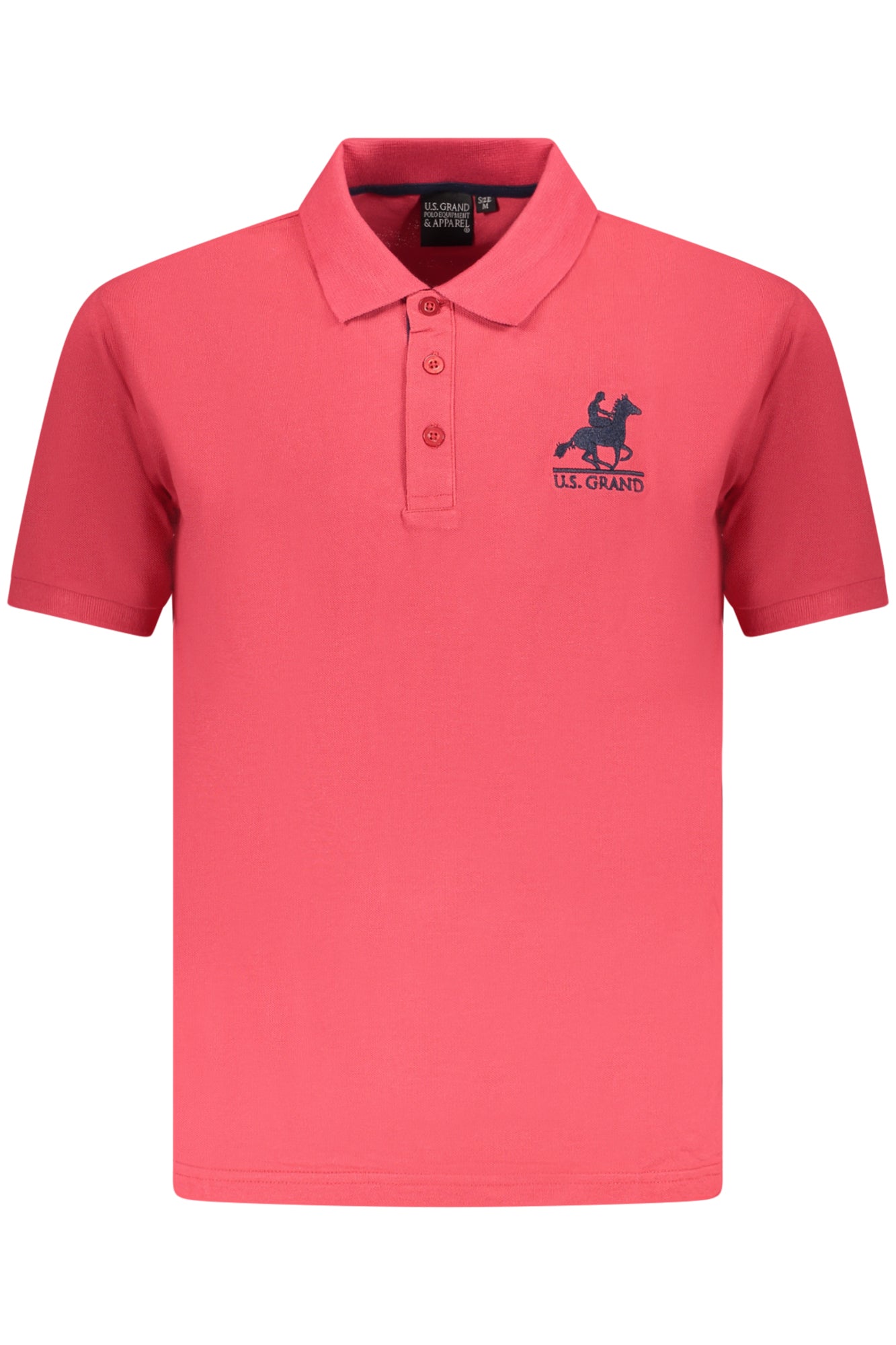 U.S. GRAND Poloshirt Herren Schwarz – Klassisches Polo aus 100% Baumwolle Rot