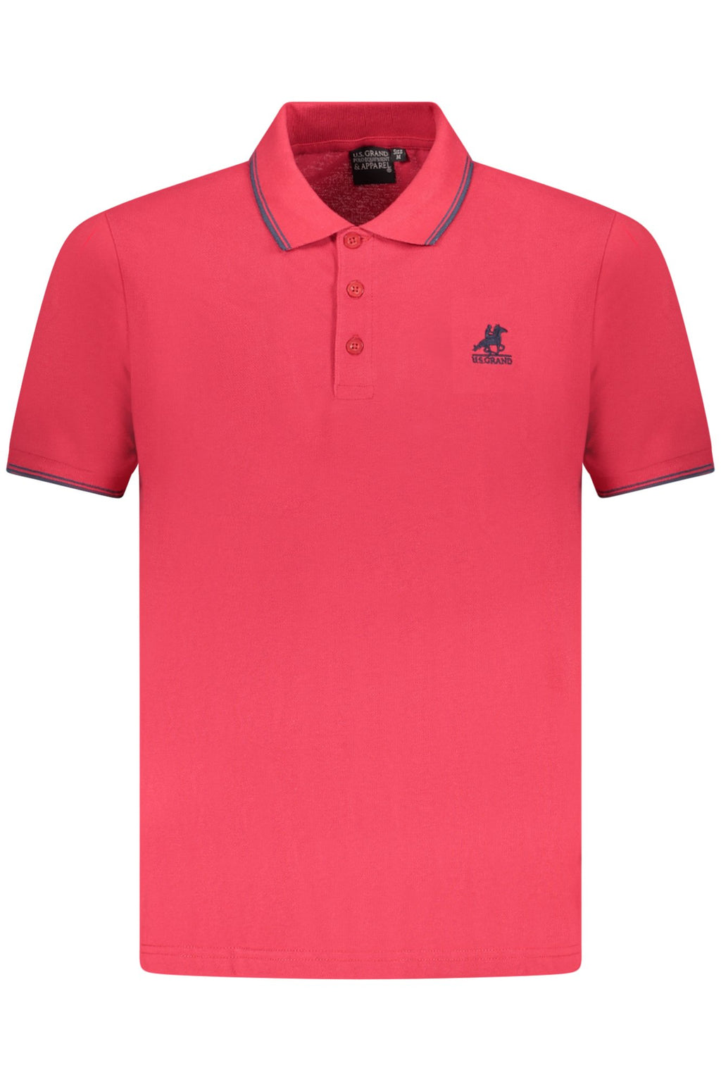 US GRAND Herren-Poloshirt mit kurzen Ärmeln, Rot
