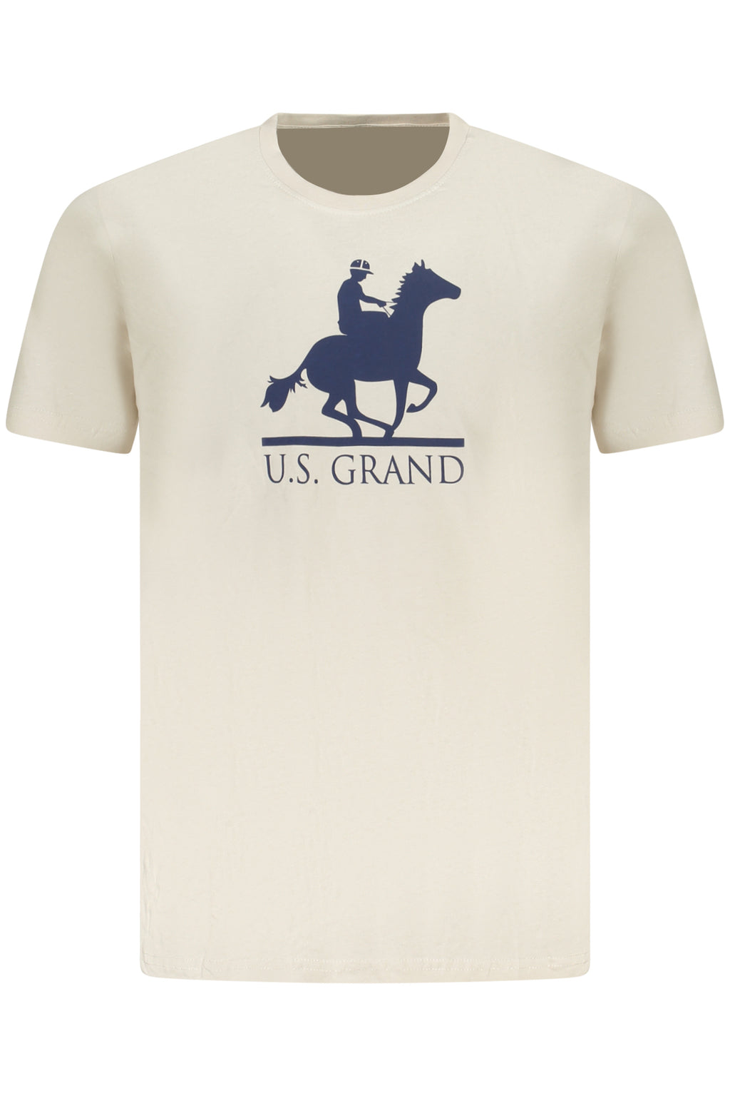 US GRAND Herren-T-Shirt mit kurzen Ärmeln, beige