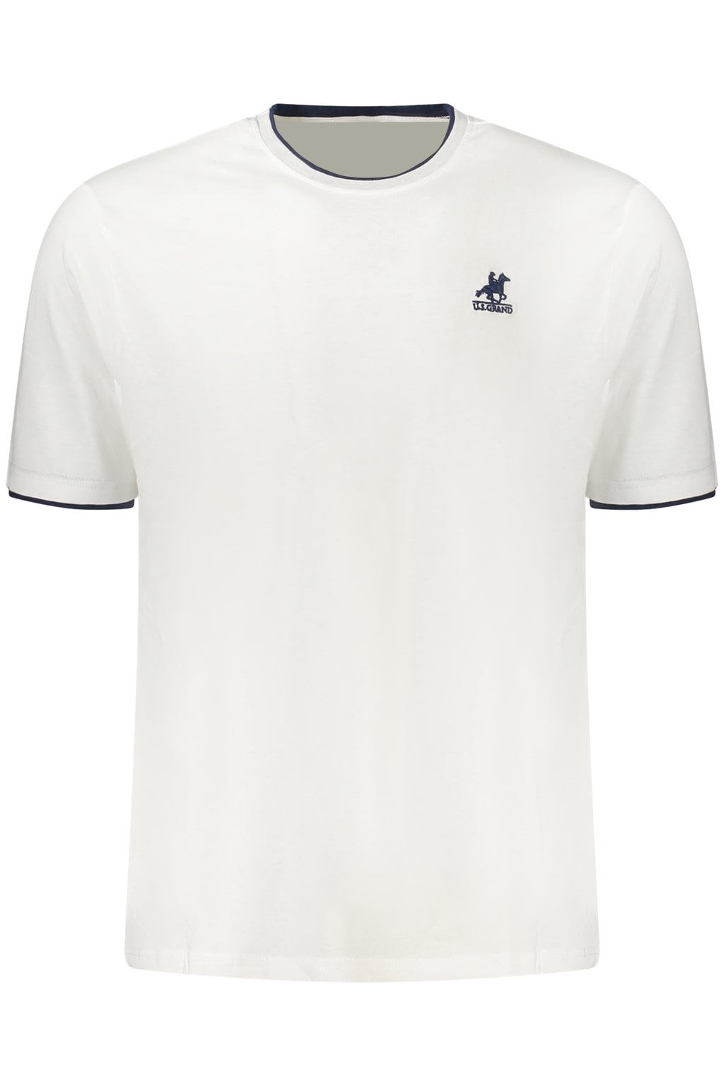 US GRAND Herren-T-Shirt mit kurzen Ärmeln, weiß