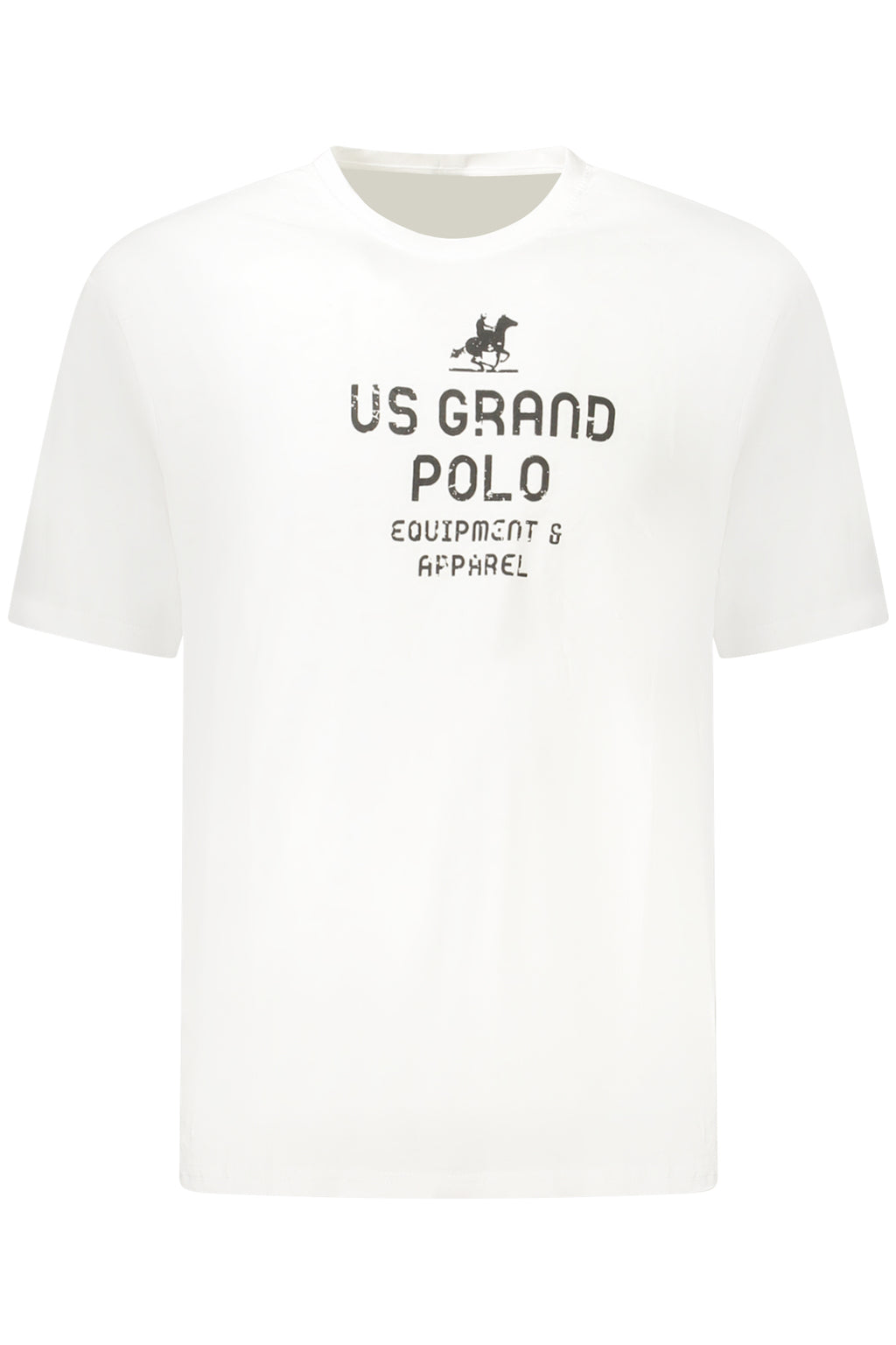 US GRAND Herren-T-Shirt mit kurzen Ärmeln, weiß