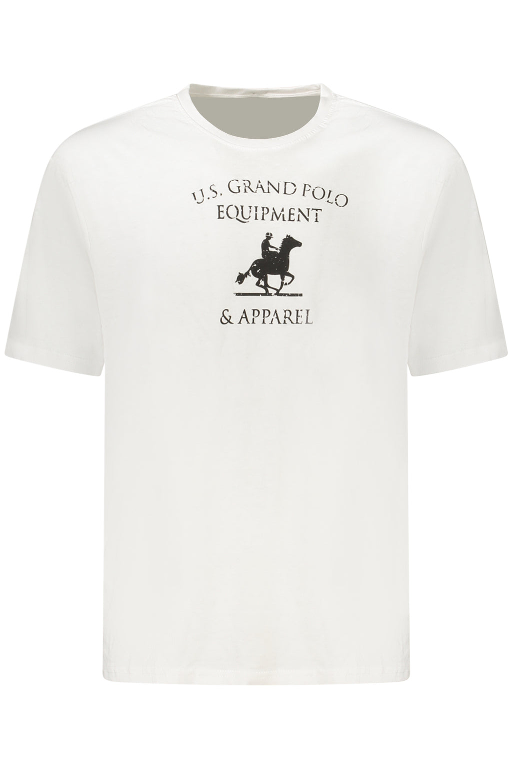 US GRAND Herren-T-Shirt mit kurzen Ärmeln, weiß