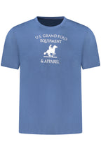 US GRAND Herren-T-Shirt mit kurzen Ärmeln, blau