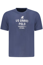 US GRAND Herren-T-Shirt mit kurzen Ärmeln, blau