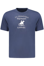 US GRAND Herren-T-Shirt mit kurzen Ärmeln, blau