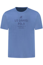 US GRAND Herren-T-Shirt mit kurzen Ärmeln, blau