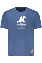US GRAND Herren-T-Shirt mit kurzen Ärmeln, blau