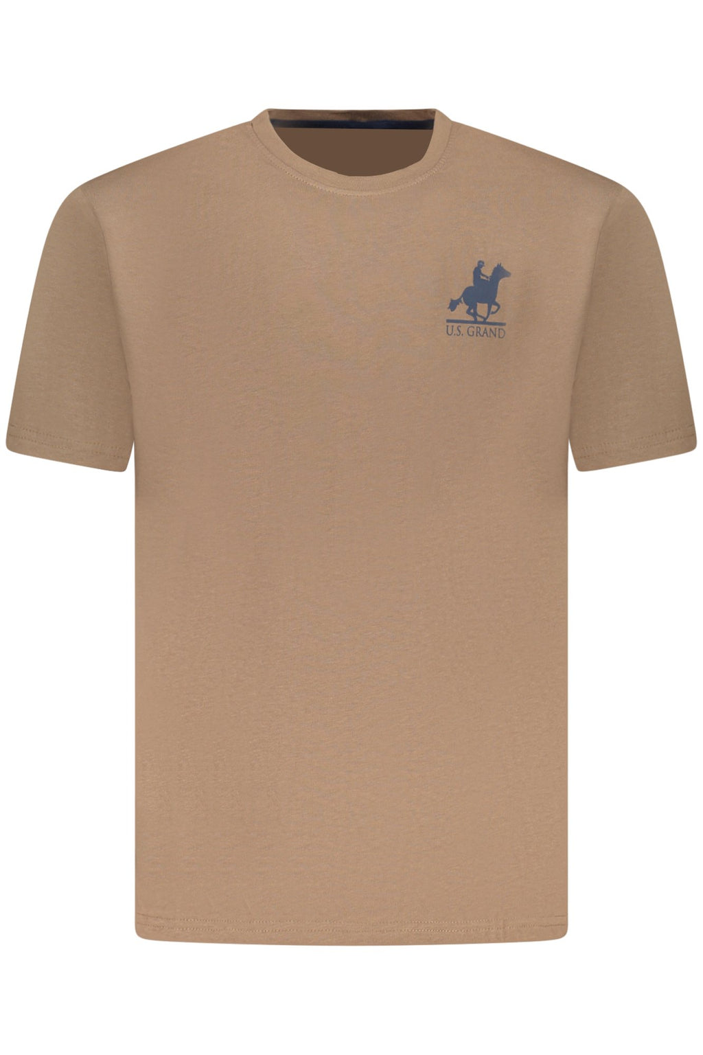 US GRAND Herren-T-Shirt mit kurzen Ärmeln, braun