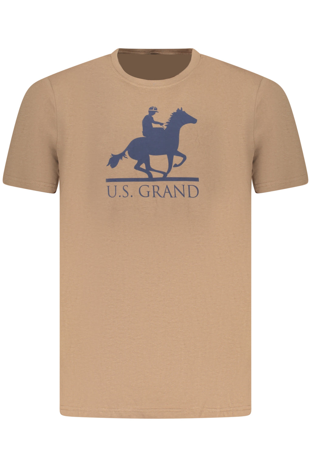 US GRAND Herren-T-Shirt mit kurzen Ärmeln, braun