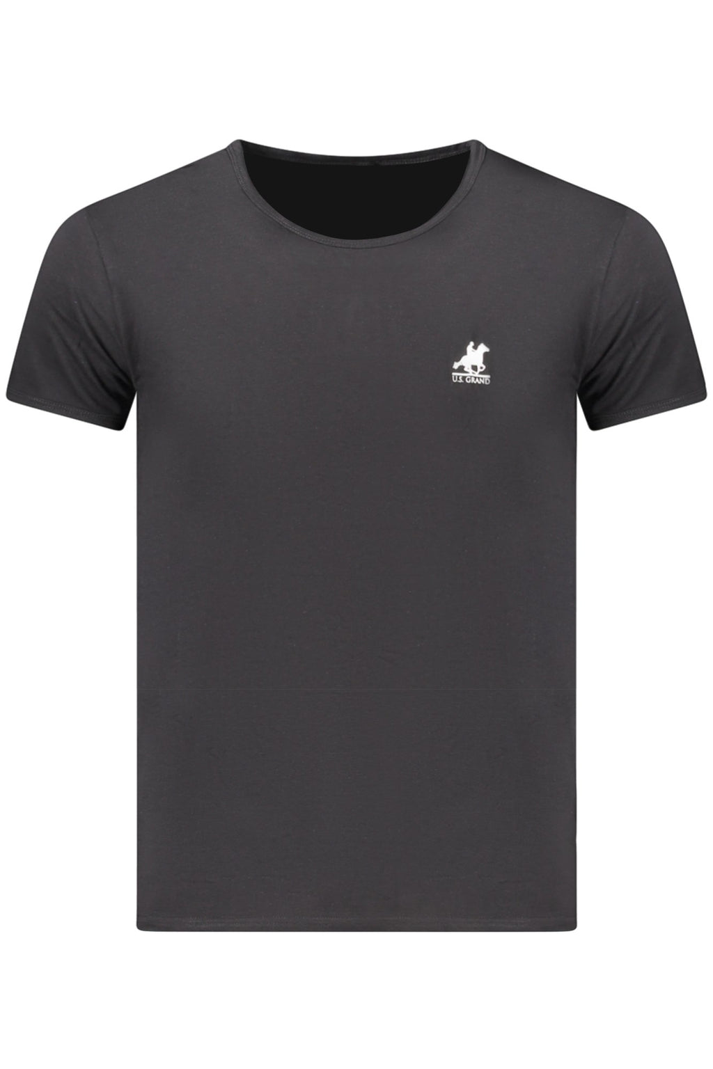 US GRAND Herren-T-Shirt, schwarz, kurzärmelig