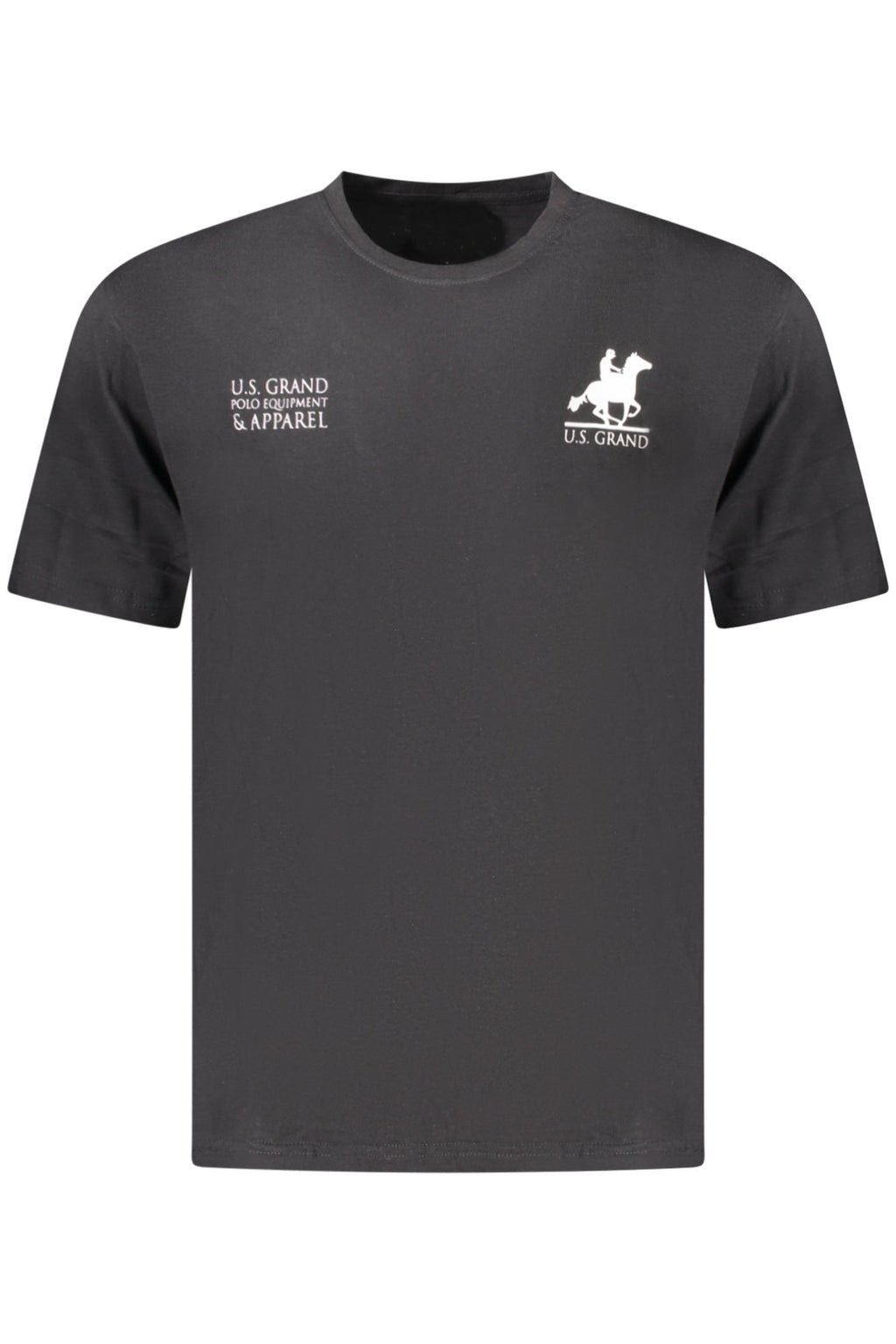 US GRAND Herren-T-Shirt, schwarz, kurzärmelig