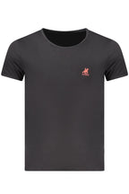 US GRAND Herren-T-Shirt, schwarz, kurzärmelig