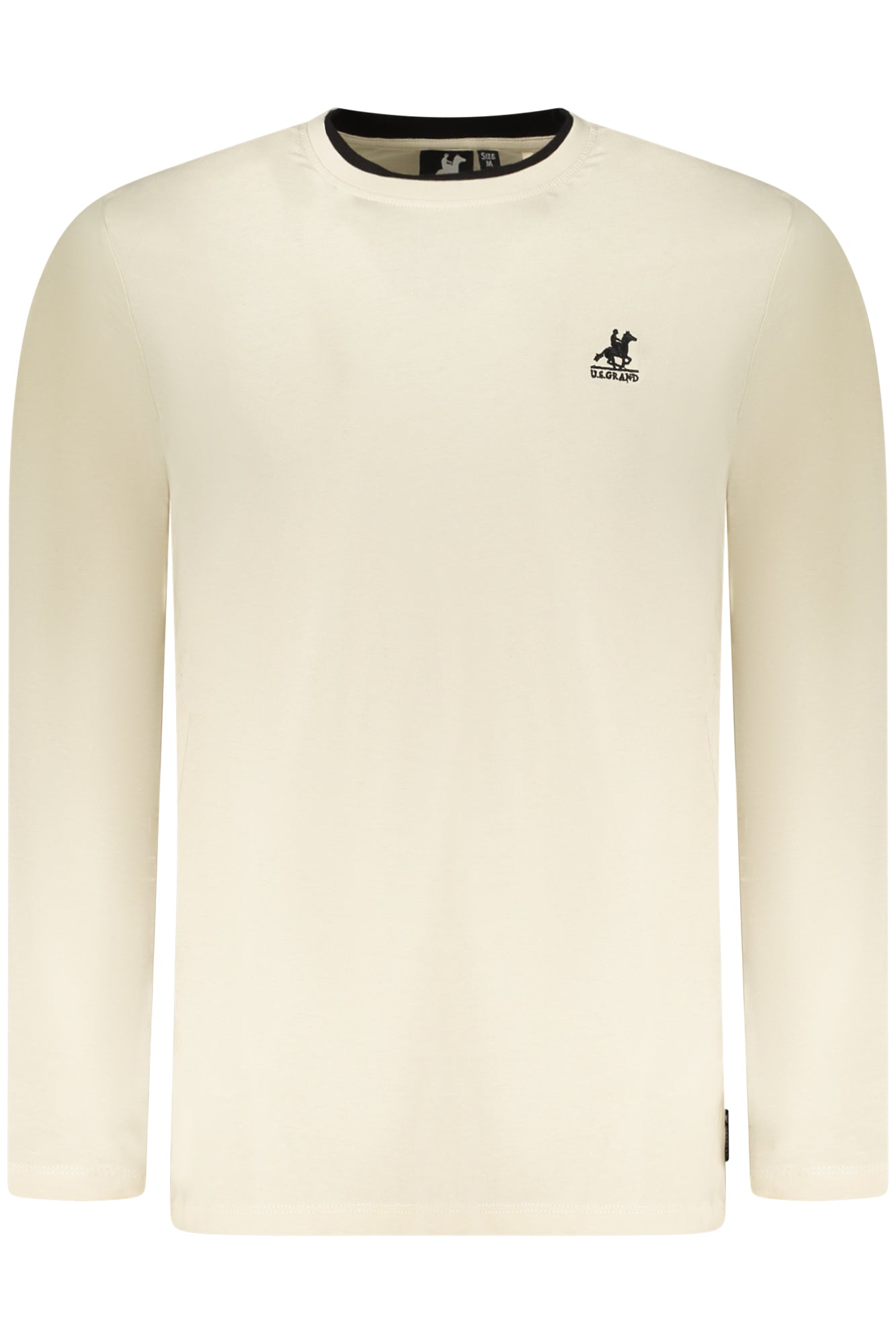 U.S. GRAND Herren Langarm-T-Shirt Beige – Baumwolle mit Stickerei | soulluna.de Beige