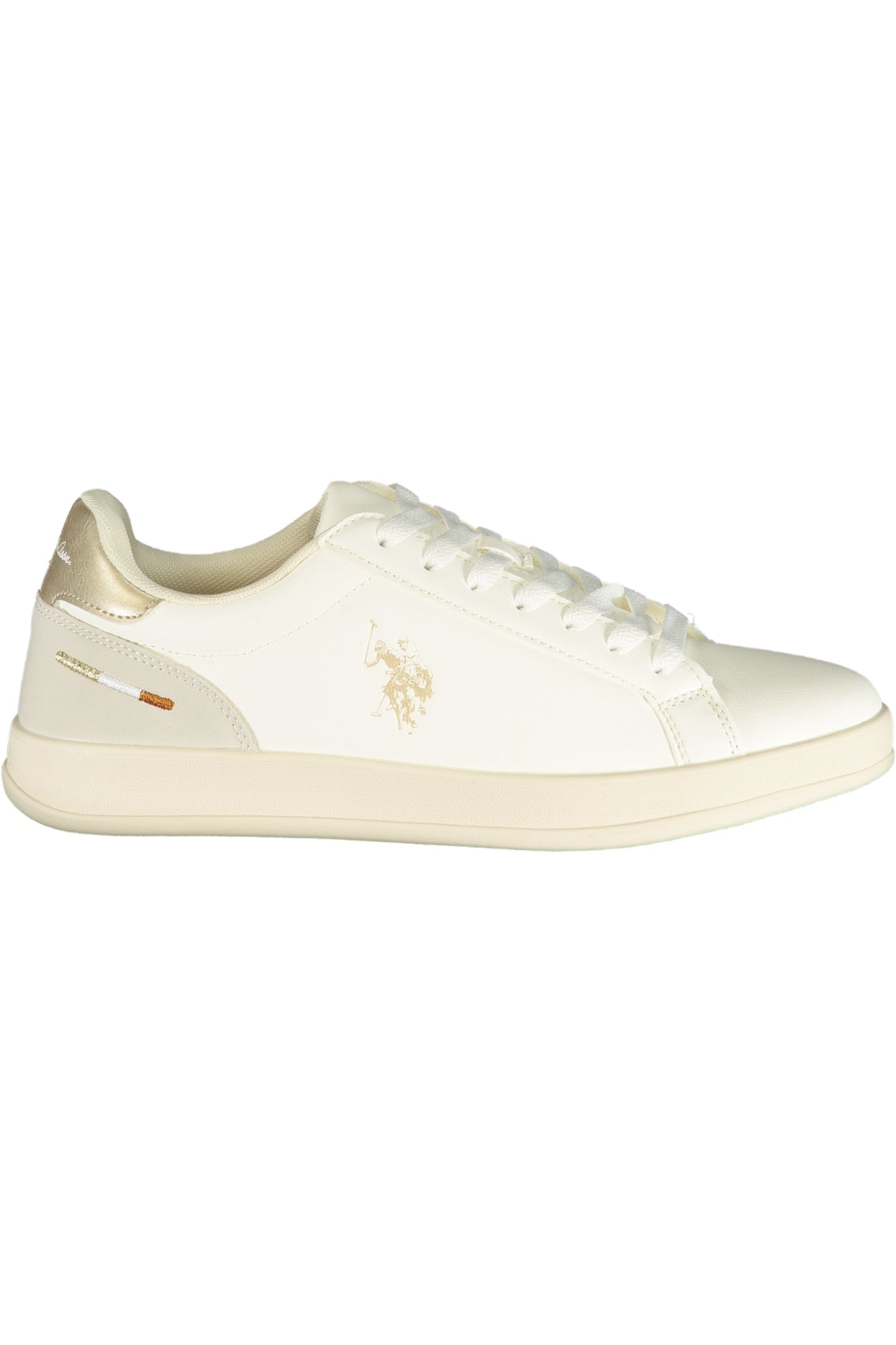 U.S. POLO ASSN. Damen Sneaker – Sportschuh mit Schnürsenkeln Beige