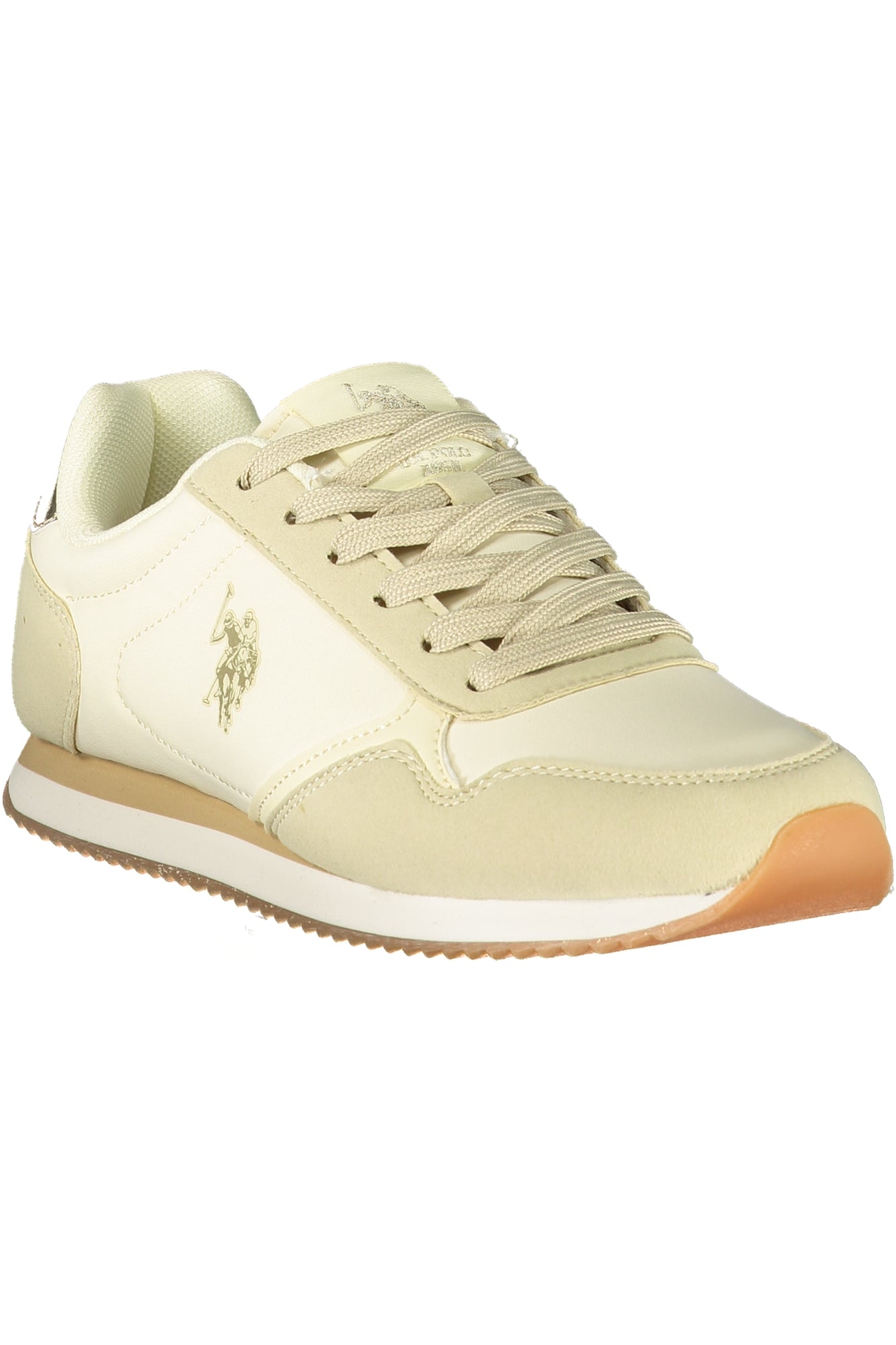 U.S. POLO ASSN. Damen Sneaker – Sportschuh mit Schnürsenkeln Beige