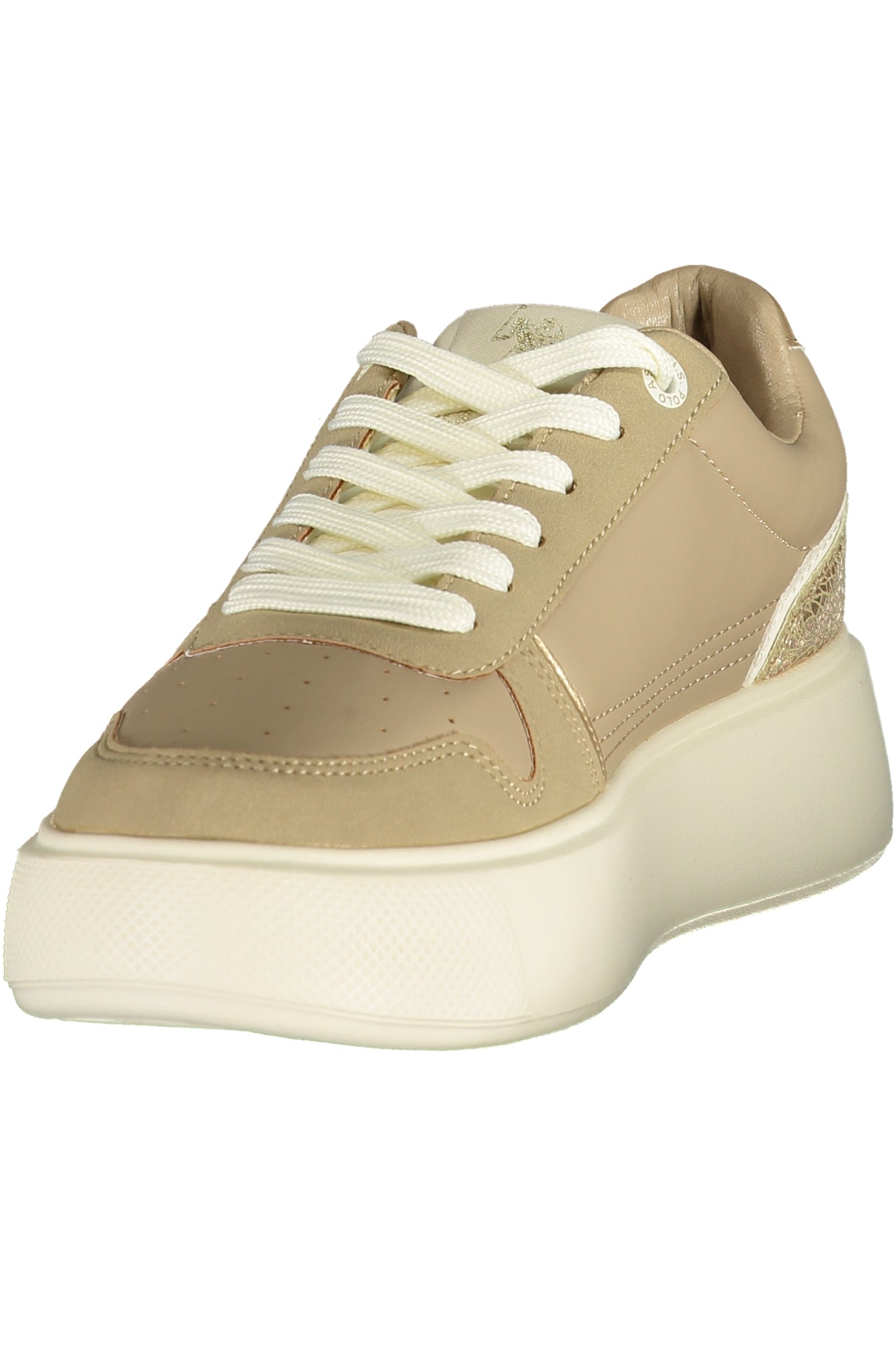 U.S. POLO ASSN. Damen Sneaker – Sportschuh mit Schnürsenkeln Beige