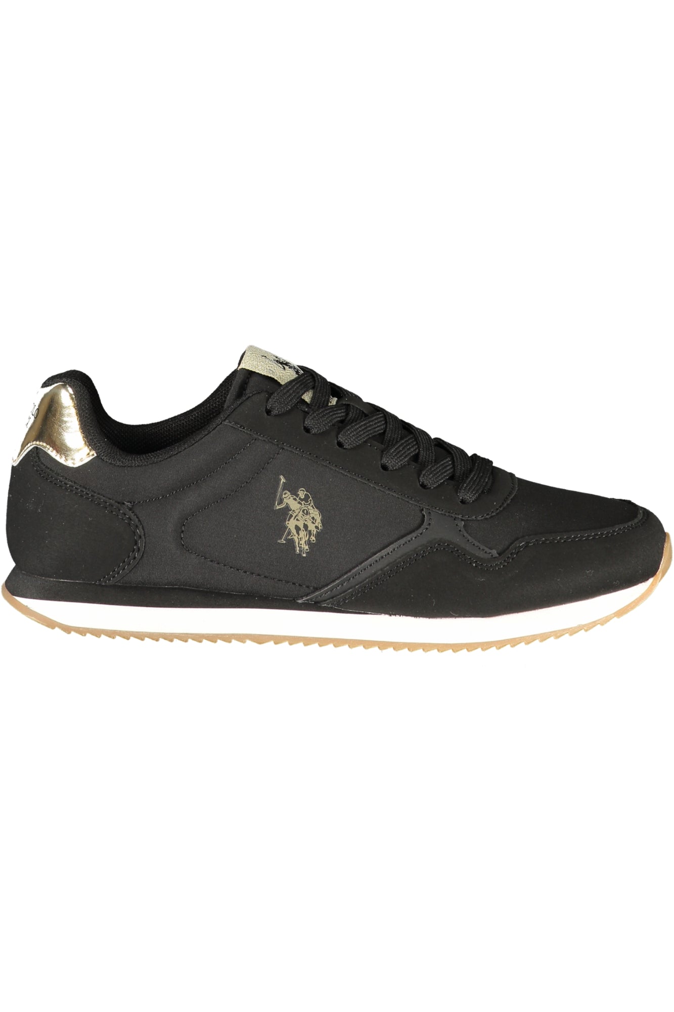 U.S. POLO ASSN. Damen Sneaker – Sportschuh mit Schnürsenkeln Schwarz Hauptbild