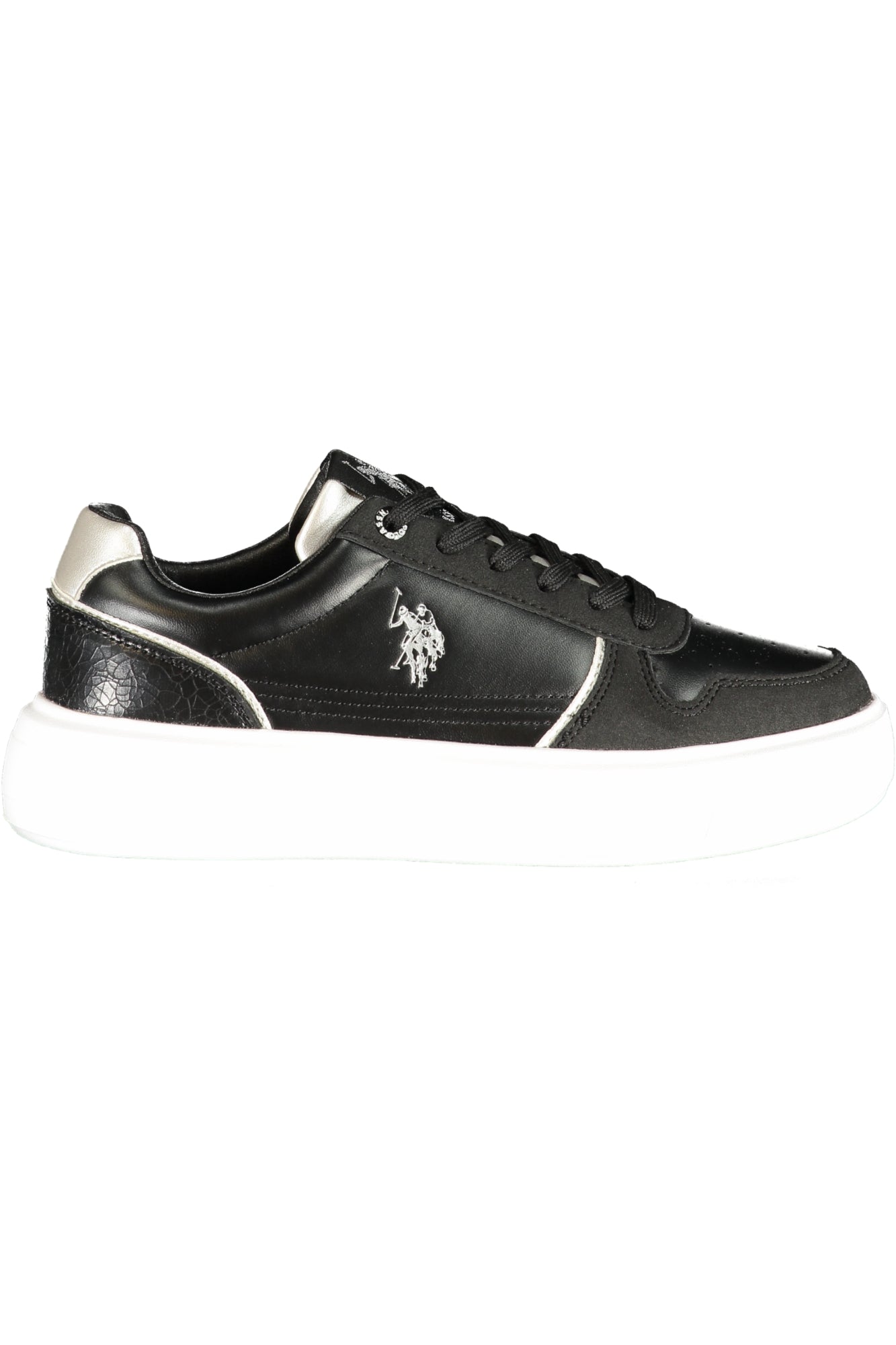 U.S. POLO ASSN. Damen Sneaker – Sportschuh mit Schnürsenkeln Schwarz