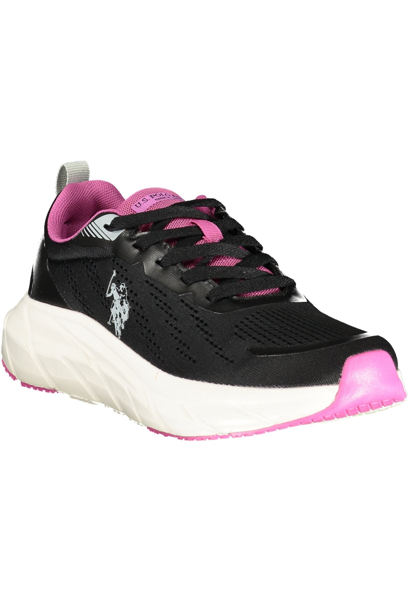 U.S. POLO ASSN. Damen Sneaker – Sportschuh mit Schnürsenkeln Schwarz