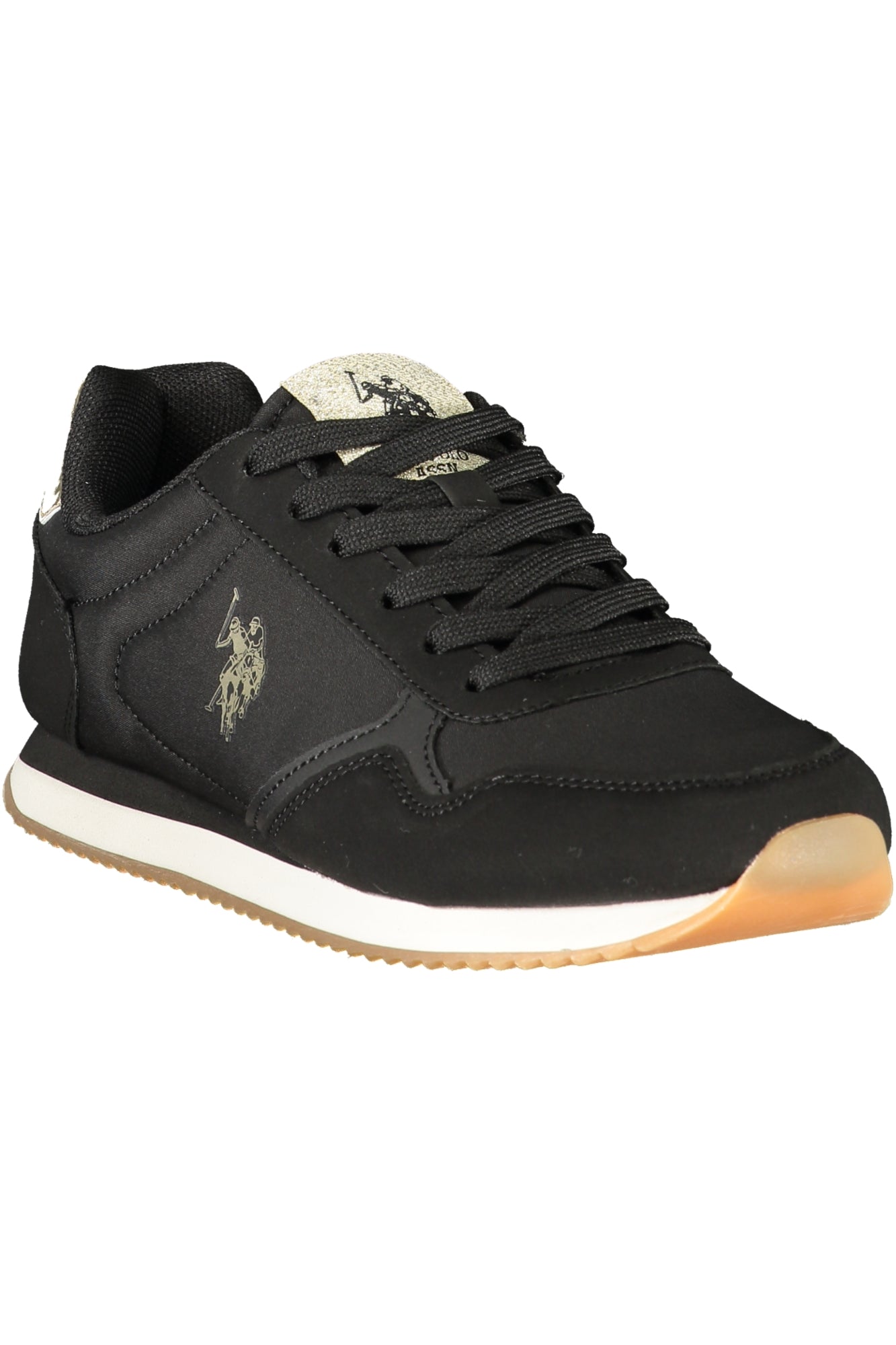 U.S. POLO ASSN. Damen Sneaker – Sportschuh mit Schnürsenkeln Schwarz