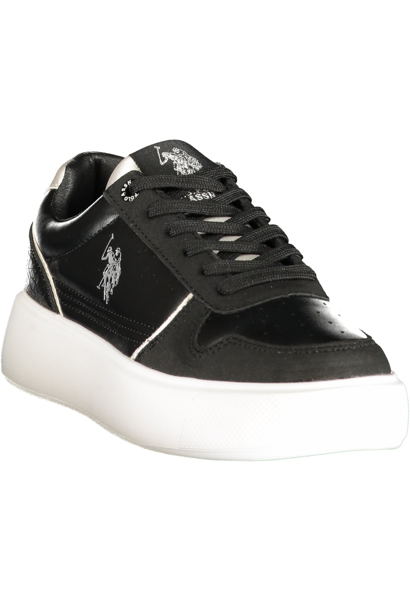 U.S. POLO ASSN. Damen Sneaker – Sportschuh mit Schnürsenkeln Schwarz