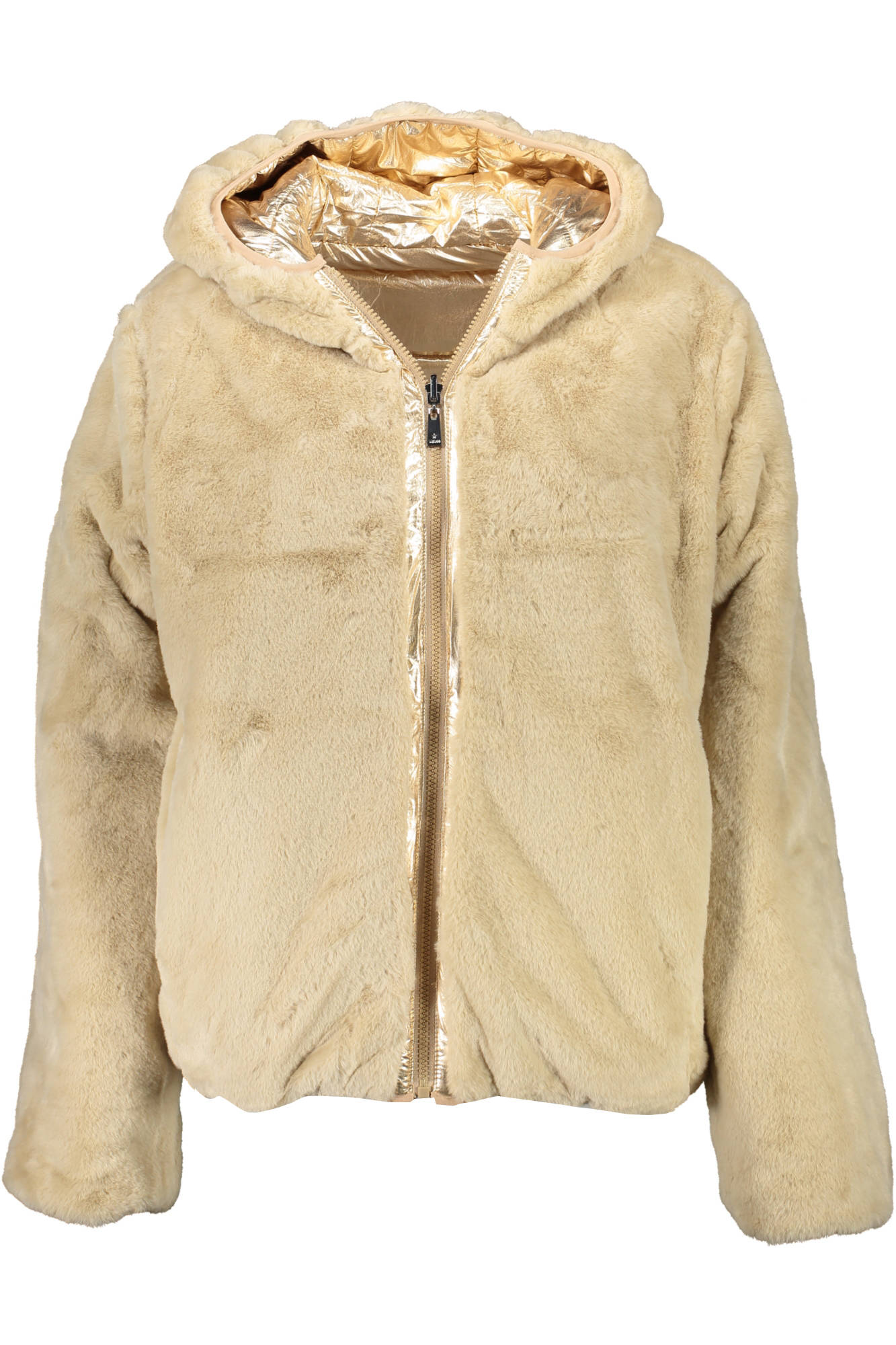 U.S. POLO Goldjacke Damen – Wendbare Kapuzenjacke für Herbst/Winter Gold
